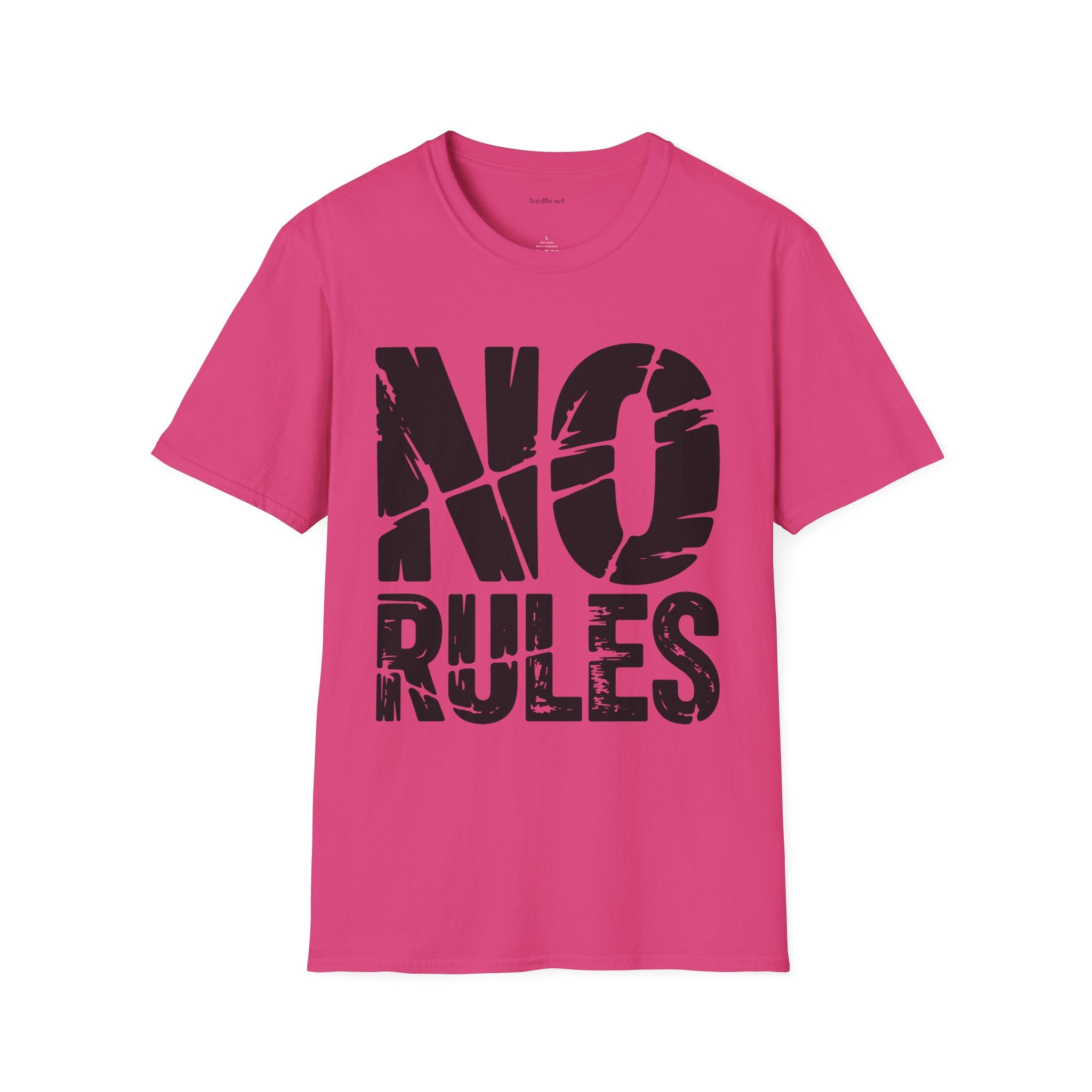 T-Shirt — "NO RULES" Bold Graphic Tee (Edgy Streetwear, Rebellious Statement Shirt)