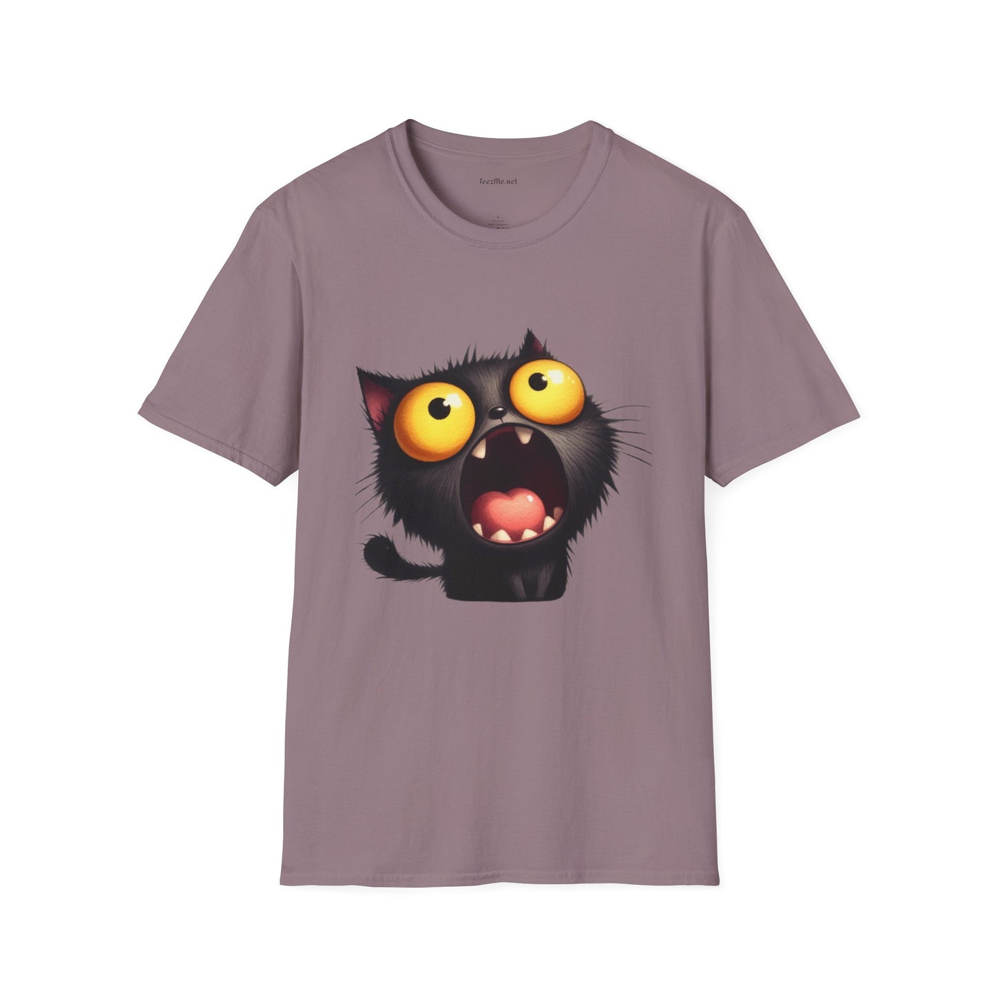 Crazy Cat 3 Unisex SoftStyle T-Shirt 100% Cotton Graphic