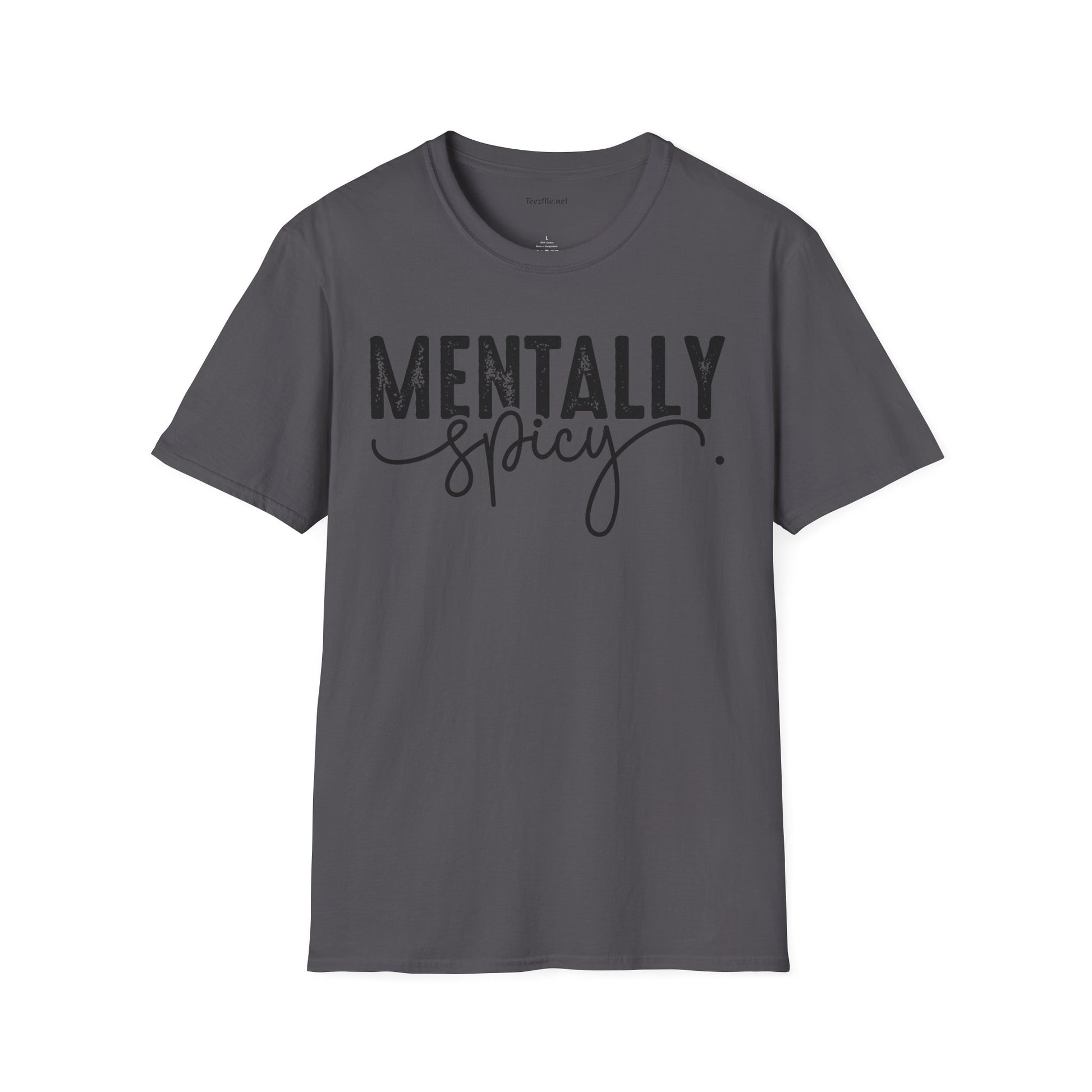 Mentally Spicy (black) Unisex Softstyle T-Shirt 100% Cotton Graphic