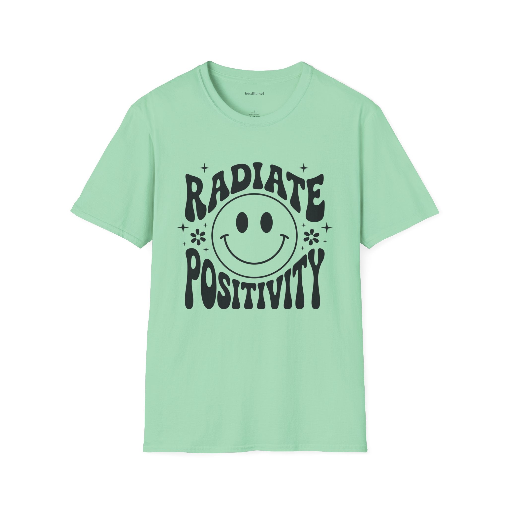 Radiate Positivity :) 02 Unisex Soft Style T-Shirt 100% Cotton Graphic