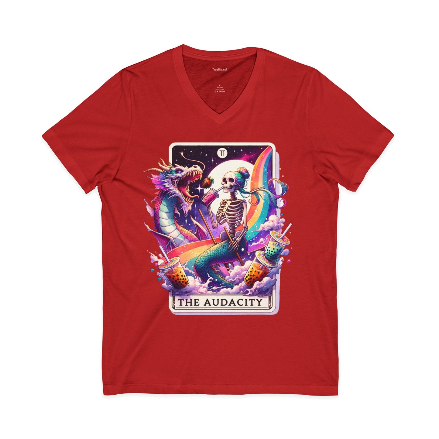 The Audacity Tarot Card Unisex Jersey Short Sleeve V-Neck Tee