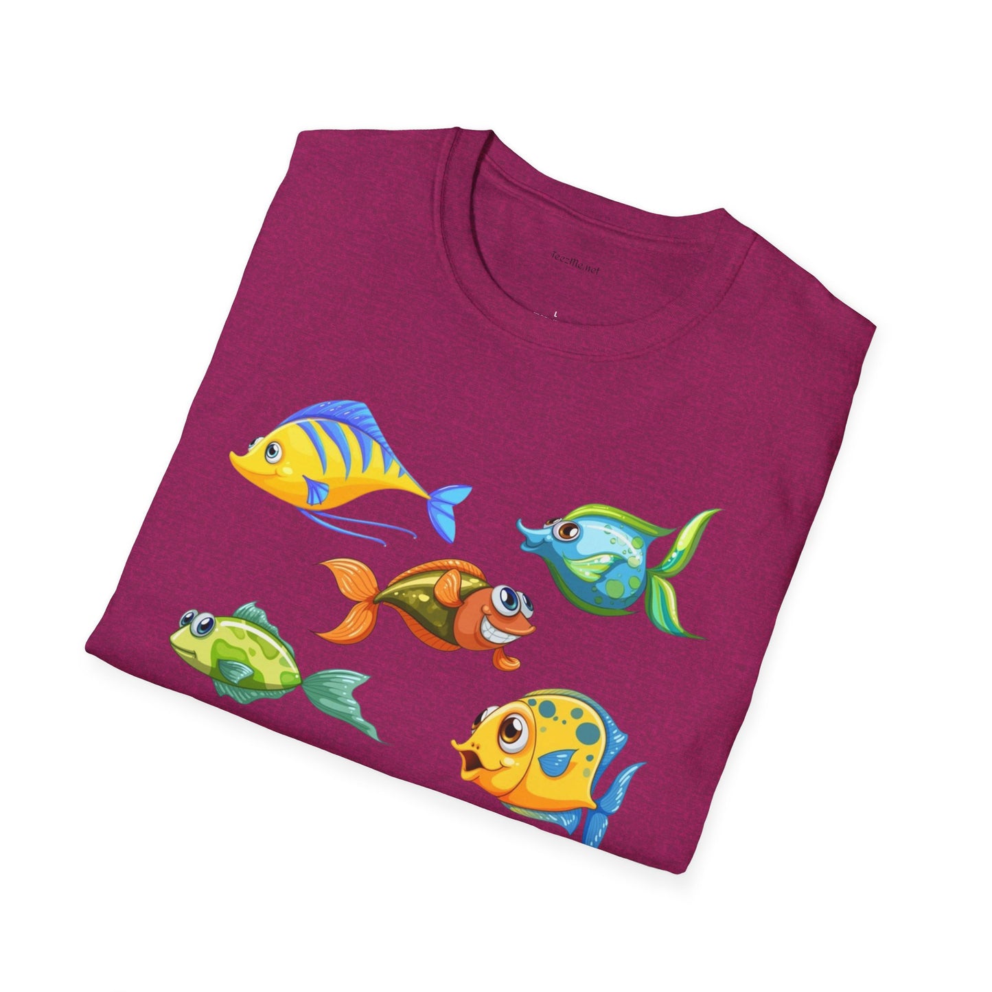 Fish (illustration) - Unisex Softstyle T-Shirt 100% Cotton Graphic