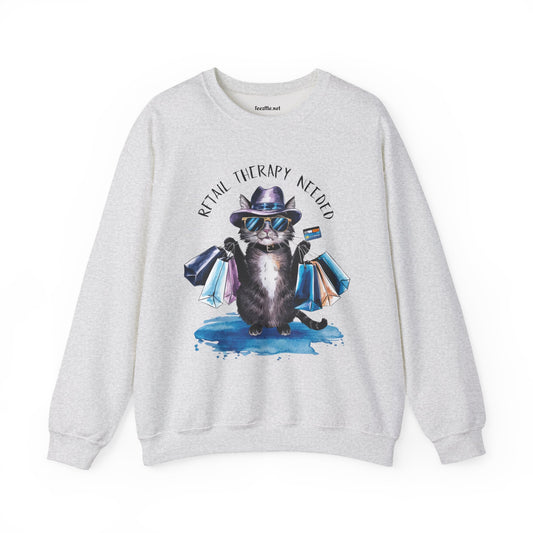 Retail Therapy Needed Unisex Heavy Blend™ Crewneck Sweatshirt Graphic