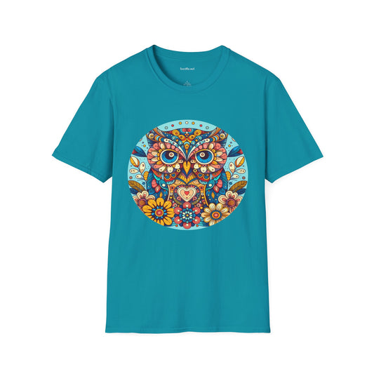 Floral Owl (1) Unisex Softstyle T-Shirt 100% Cotton Graphic