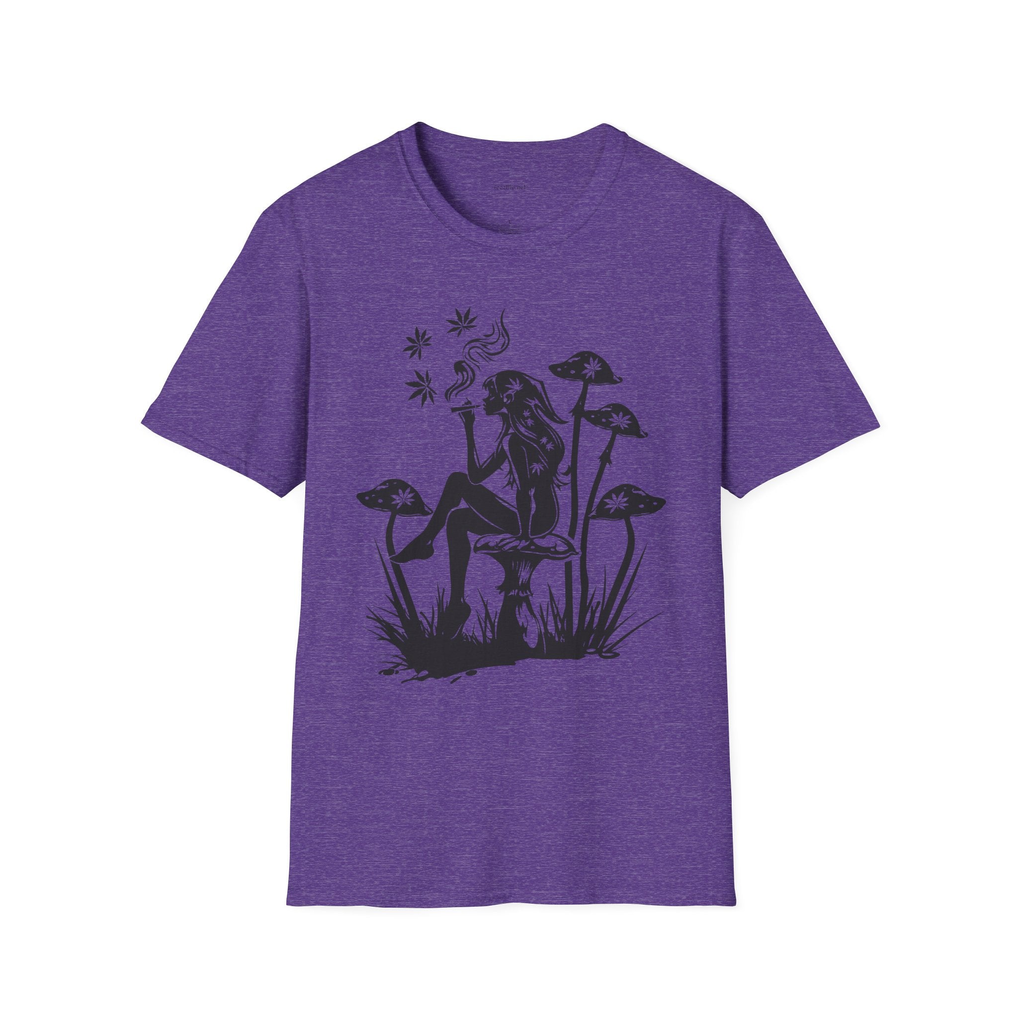 Fairy Smoking Weed Unisex Softstyle T-Shirt 100% Cotton Graphic