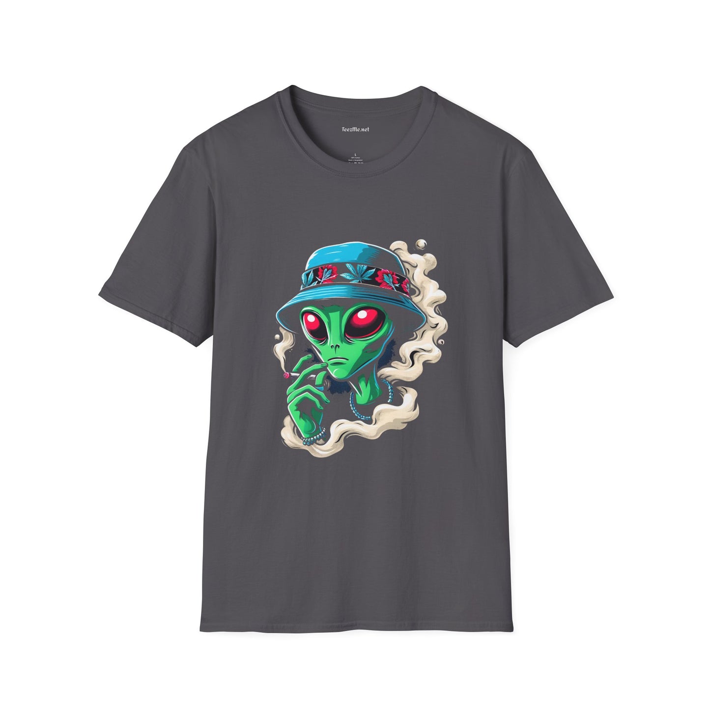 Alien Weed Unisex Softstyle T-Shirt 100% Cotton Graphic