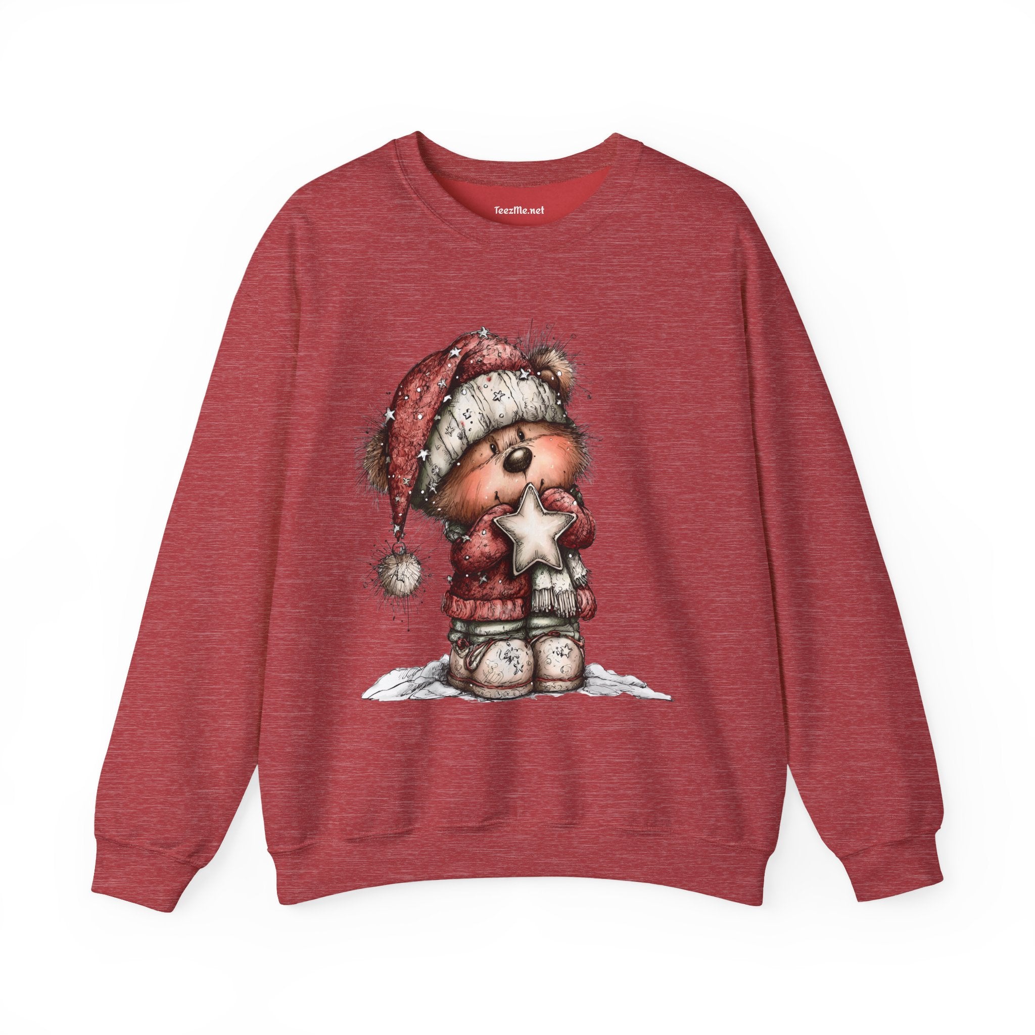 Whimsical Christmas Bear Unisex Heavy Blend™ Crewneck Sweatshirt