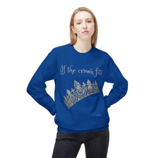 If the crown fits - Unisex Midweight Softstyle Fleece Crewneck Sweatshirt