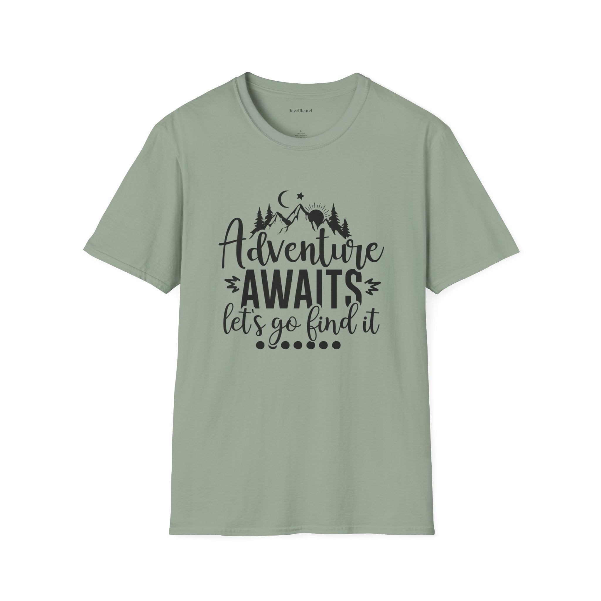 Adventure Awaits Unisex Softstyle T-Shirt 100% Cotton Graphic