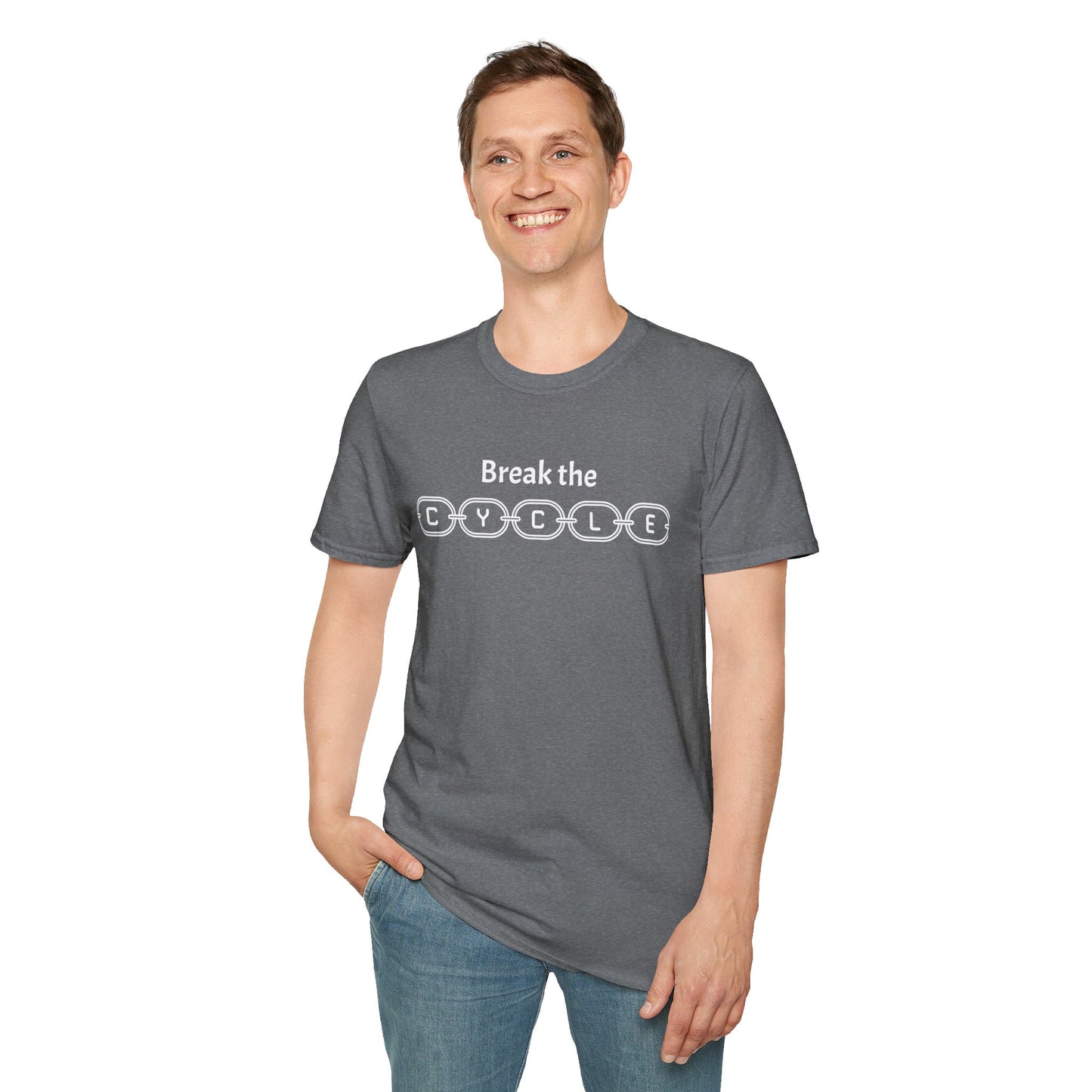 Break the Cycle - Unisex Softstyle T-Shirt 100% Cotton Graphic
