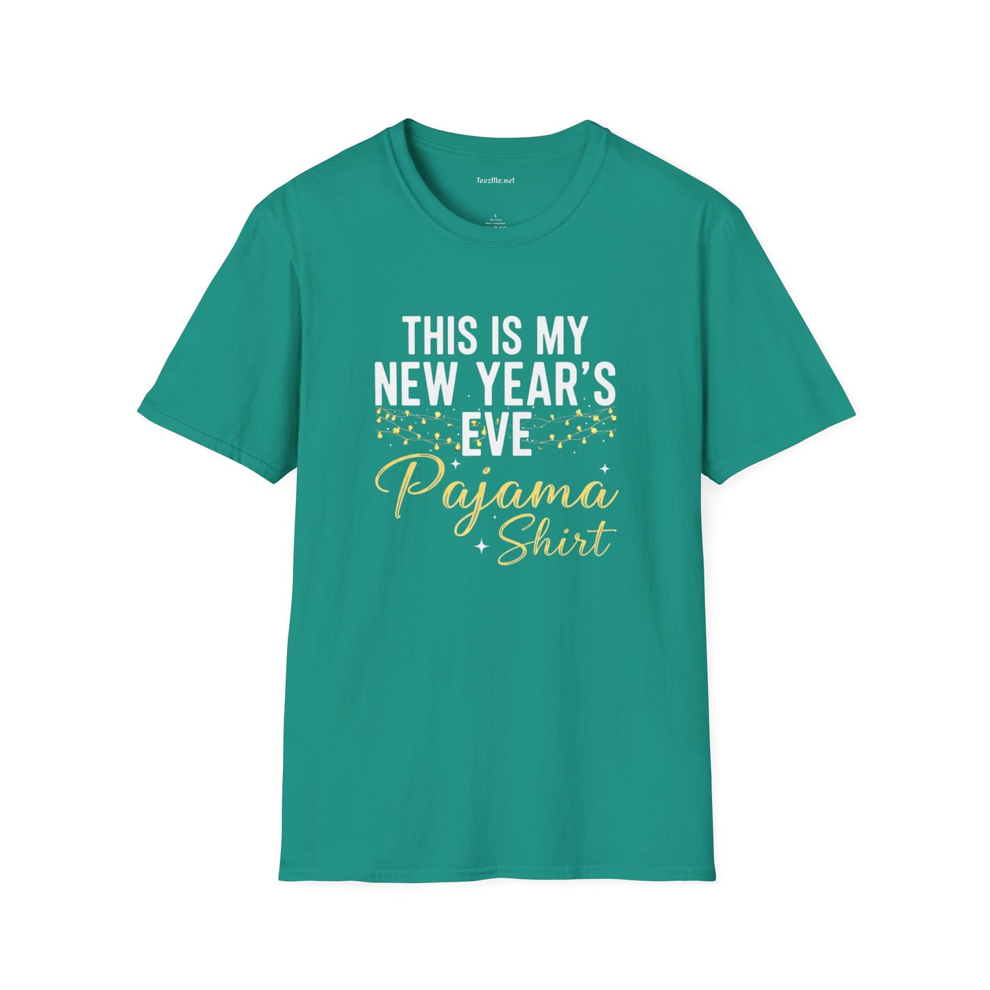 New Year's Eve PJ Shirt Unisex Softstyle T-Shirt 100% Cotton Graphic Seasonal Celebration