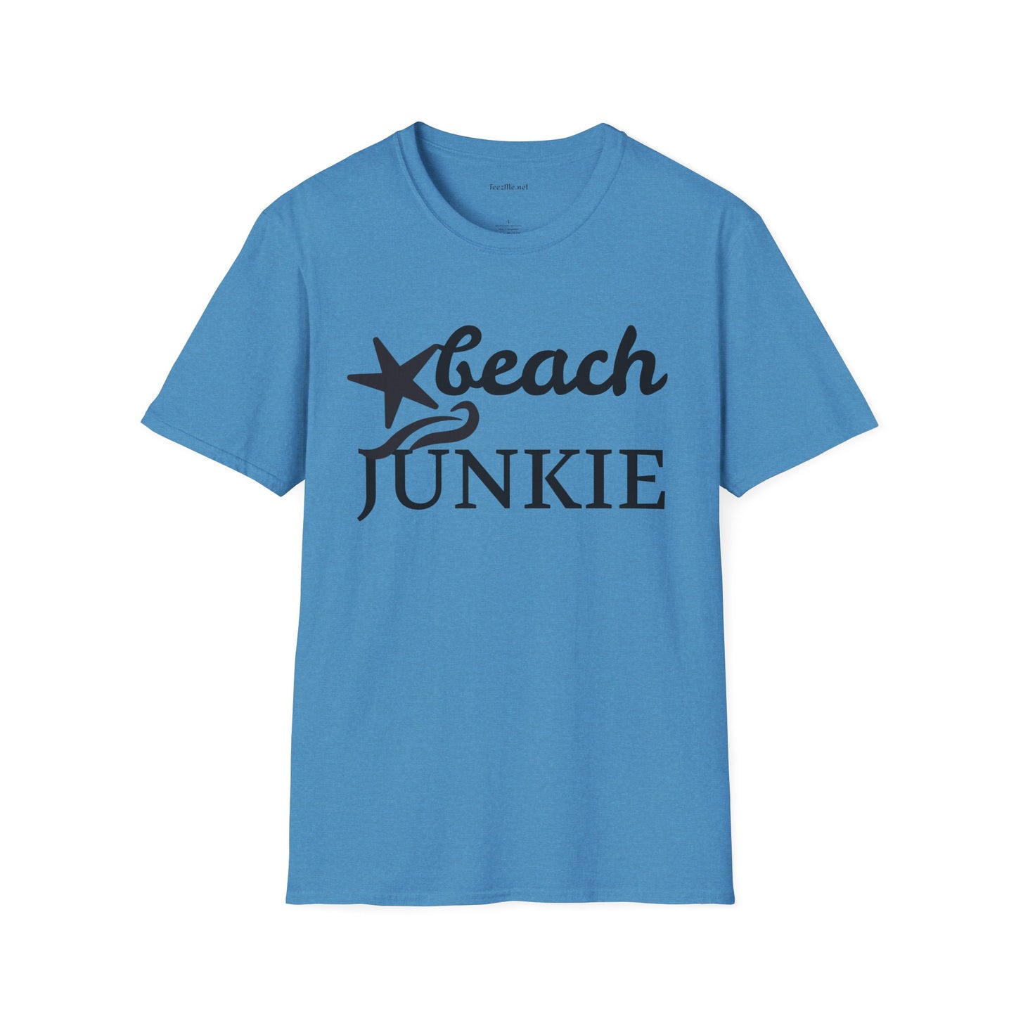Beach Junkie with Starfish Unisex Softstyle T-Shirt 100% Cotton Graphic