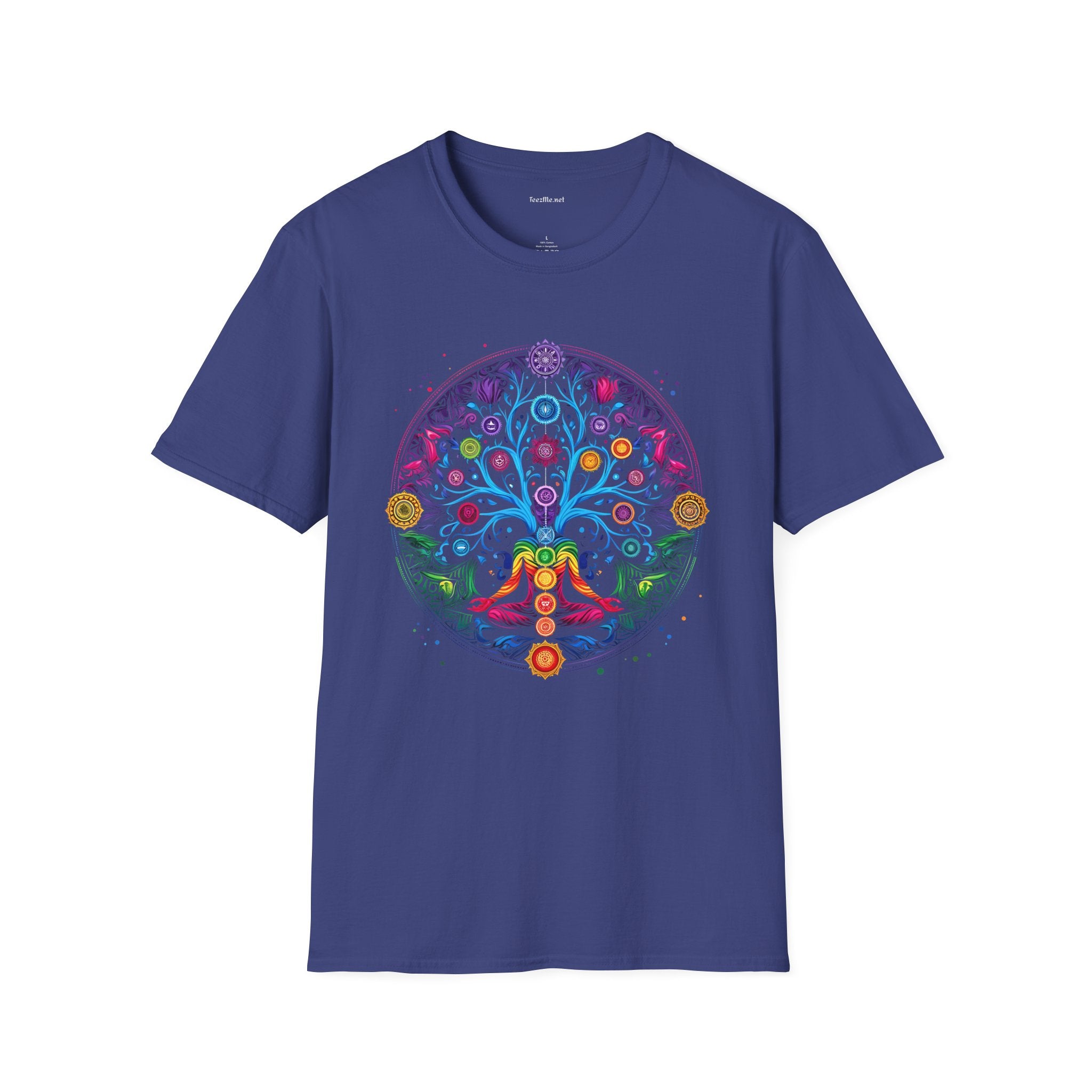 Chakra with Moon  Unisex Softstyle T-Shirt 100% Cotton Graphic