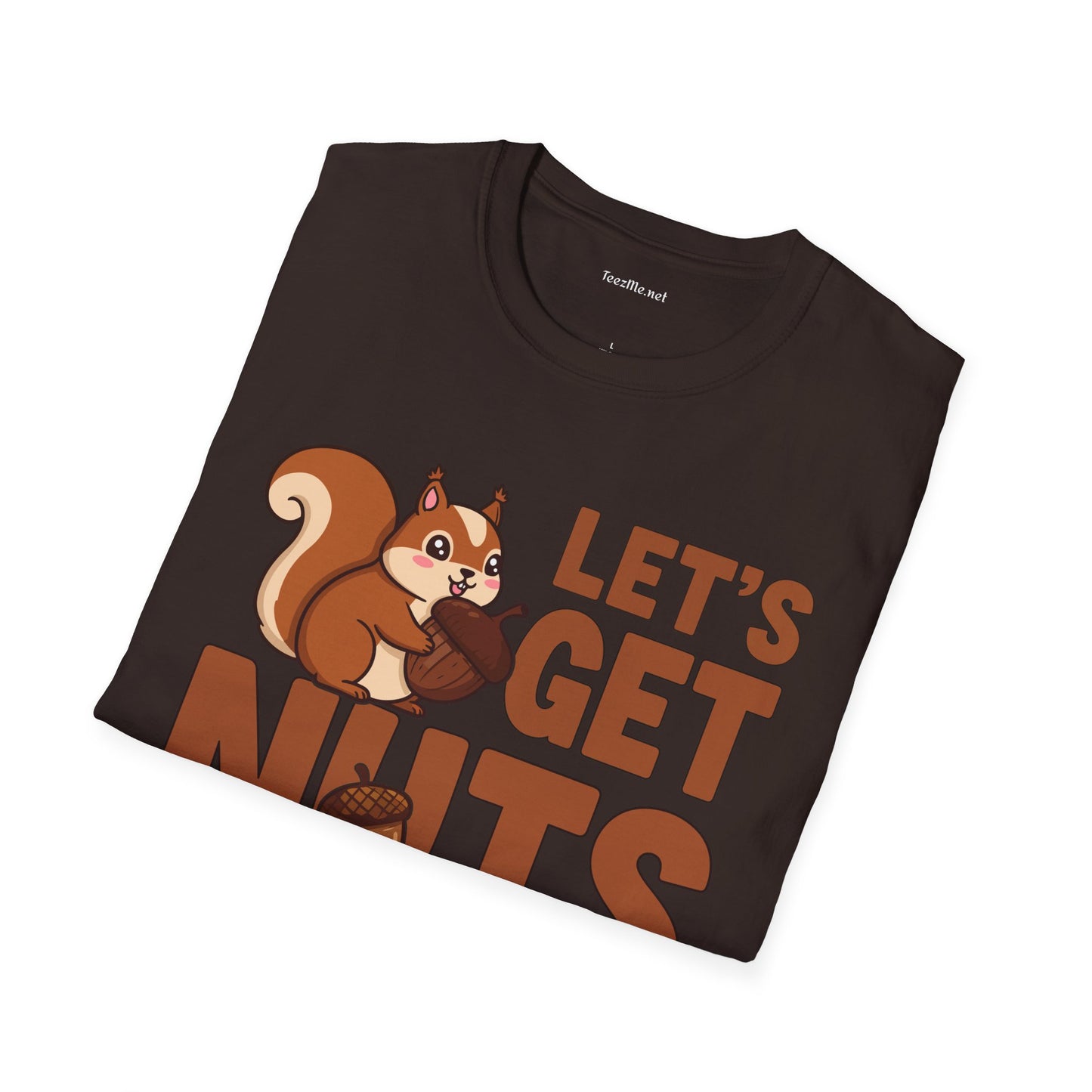 Let's Get Nuts Unisex Softstyle T-Shirt 100% Cotton Graphic