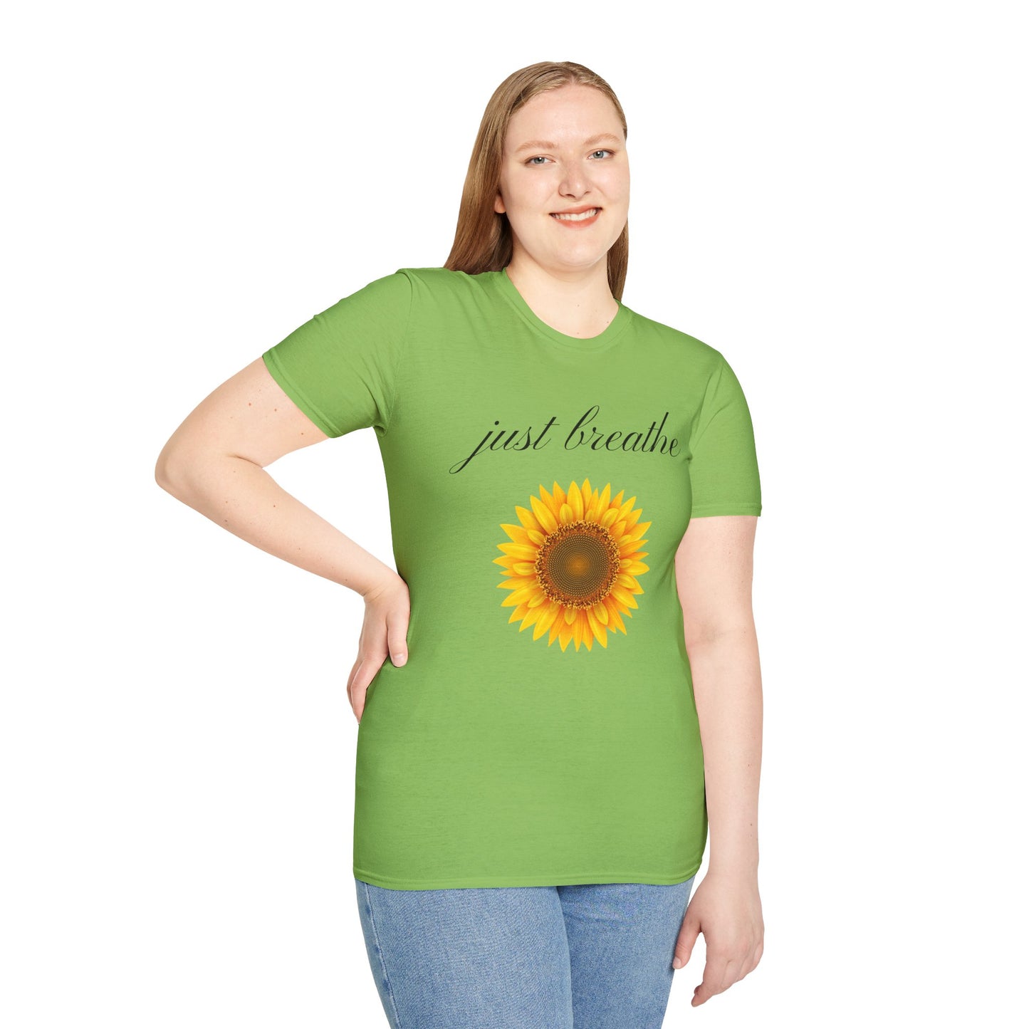 Just breathe - Unisex Softstyle T-Shirt 100% Cotton Graphic