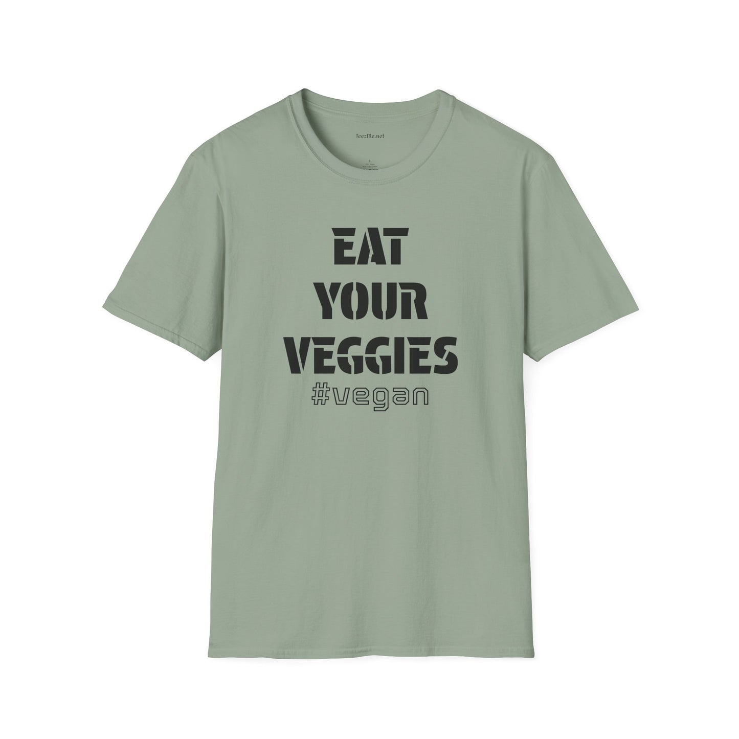 Eat Your Veggies #vegan Unisex Softstyle T-Shirt 100% Cotton Graphic