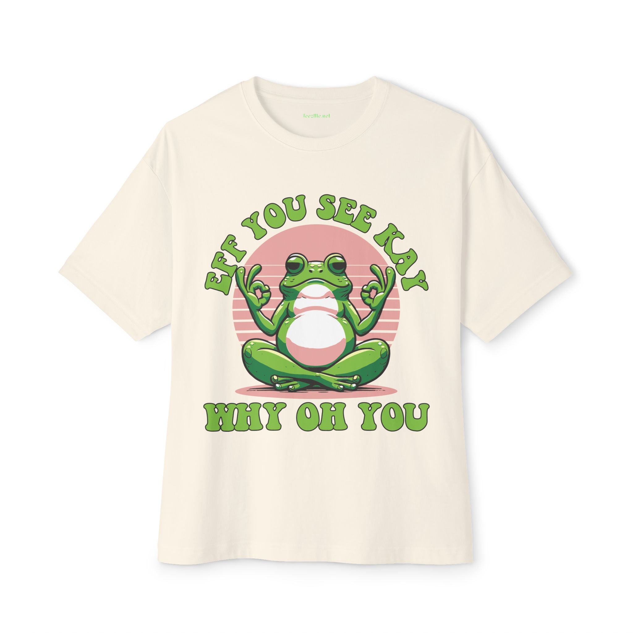 Meditating Yoga Frog Tee - "Eff You See Kay Why Oh You" Graphic Shirt