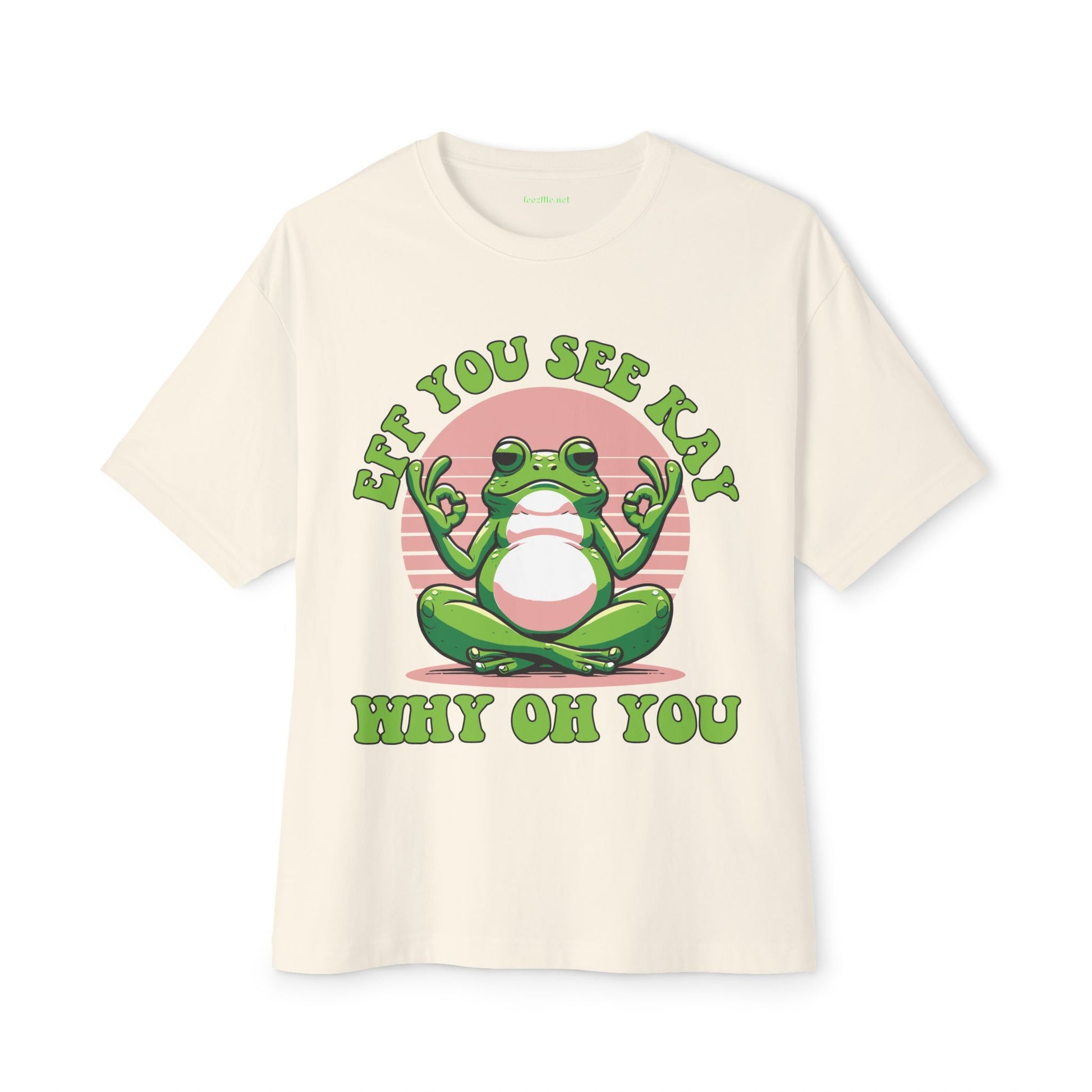 Meditating Yoga Frog Tee - "Eff You See Kay Why Oh You" Graphic Shirt