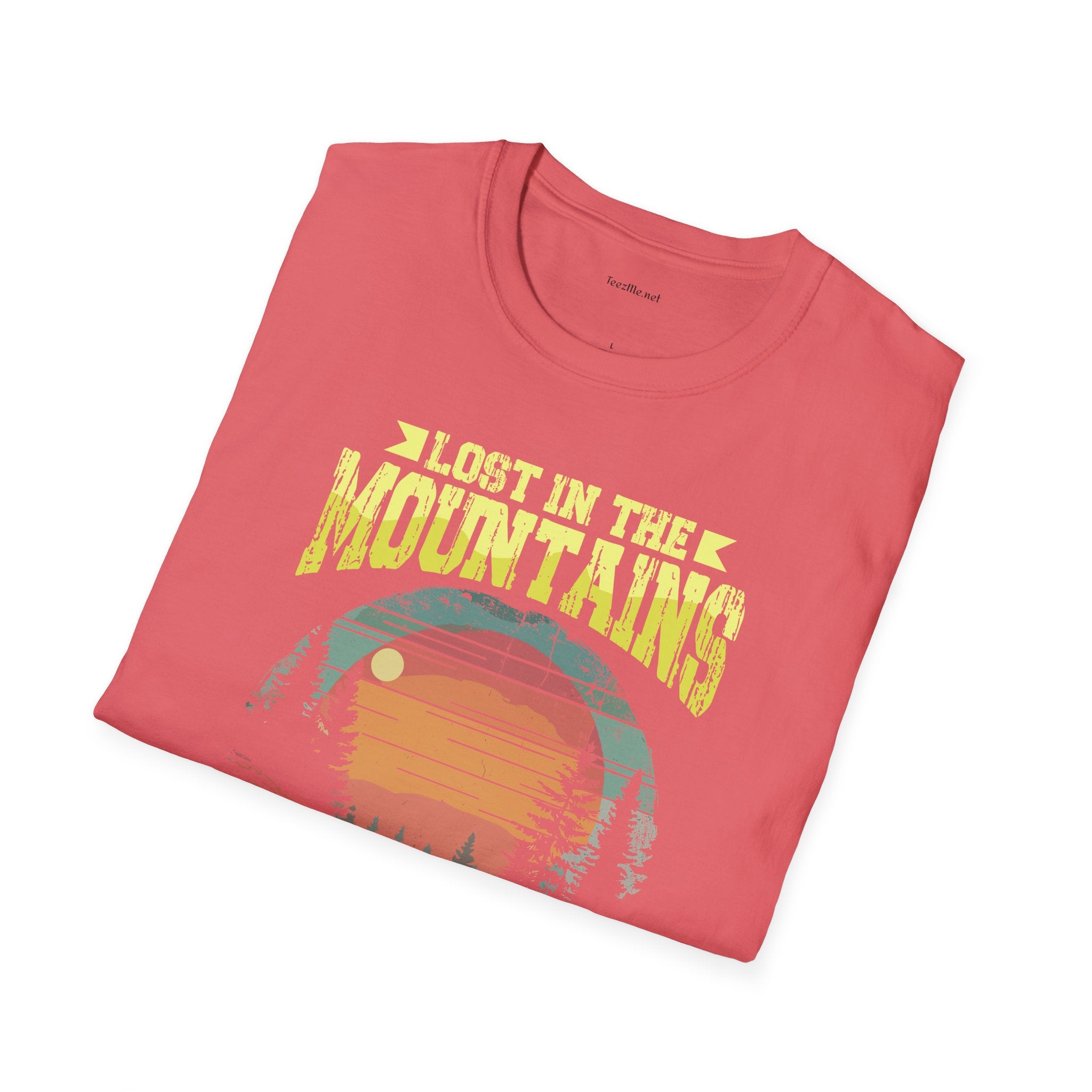 Lost in the Mountain - Unisex Softstyle T-Shirt 100% Cotton Graphic