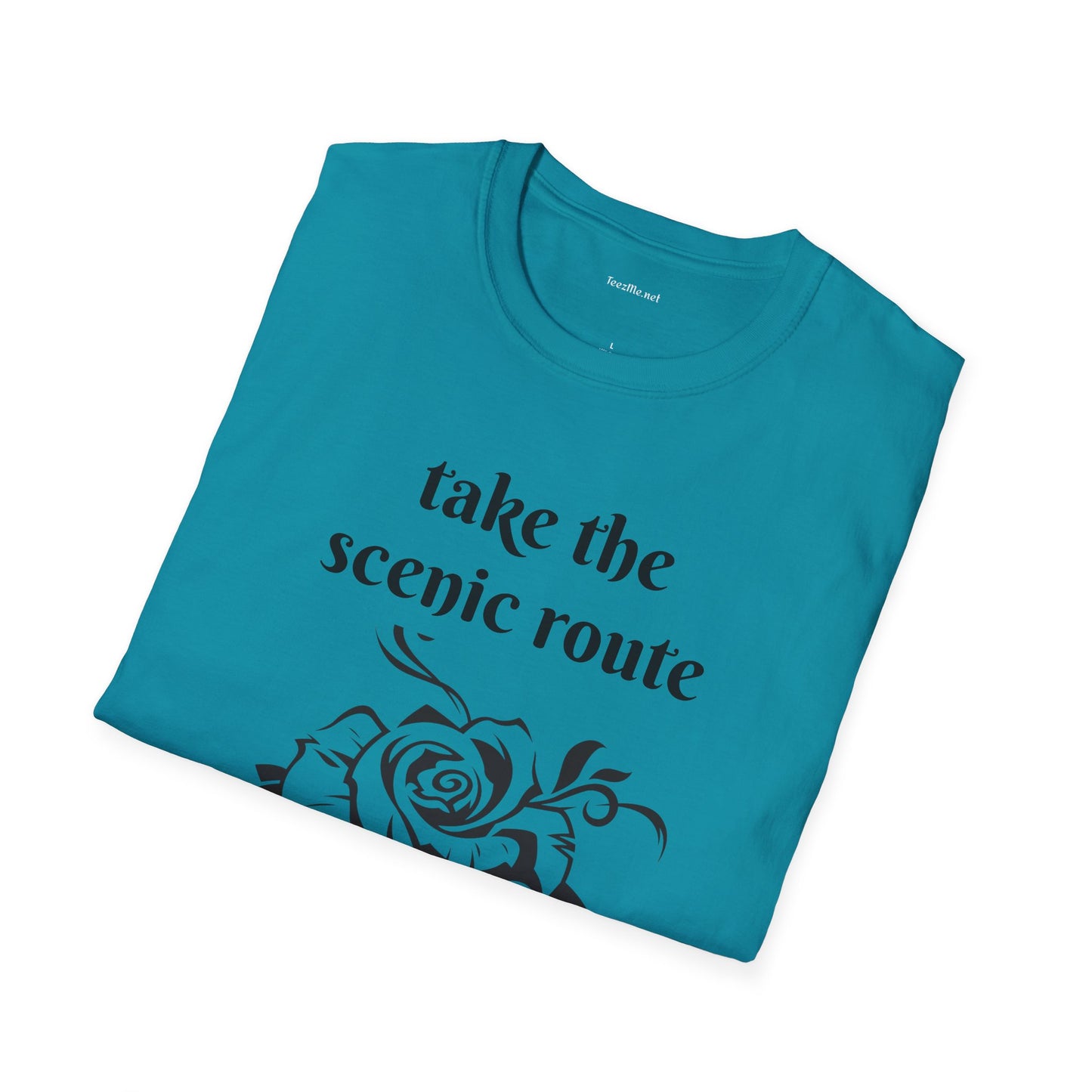 Take the scenic route- Unisex Softstyle T-Shirt 100% Cotton Graphic