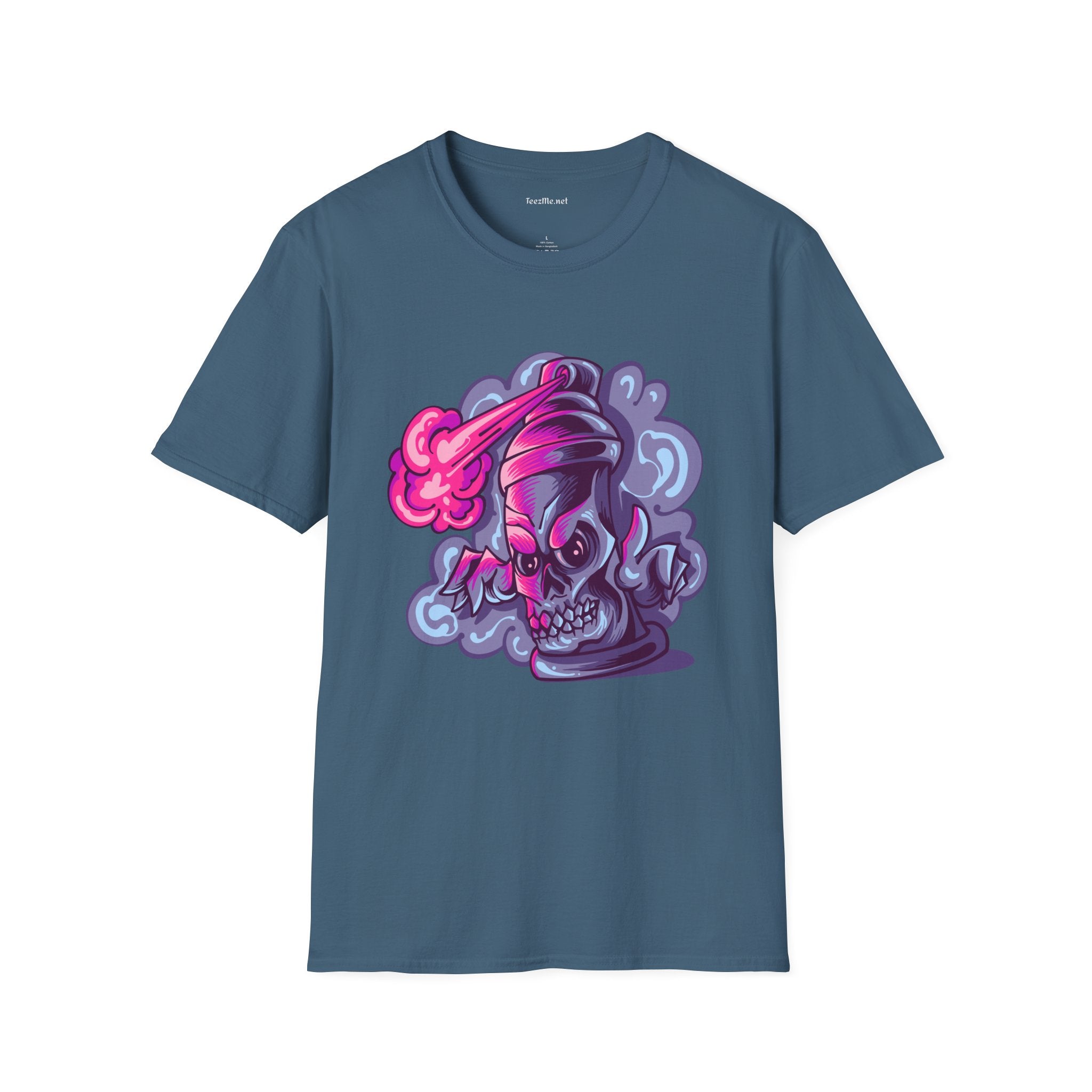 Skull Street Art Unisex Softstyle T-Shirt 100% Cotton