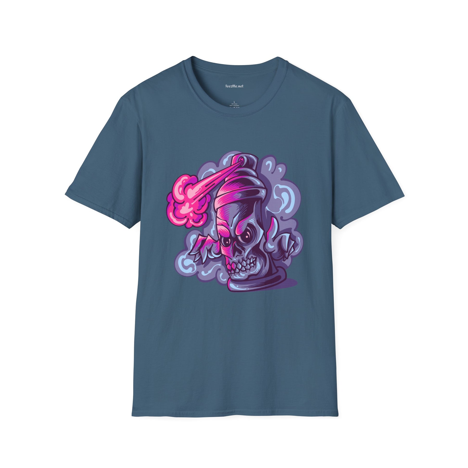 Skull Street Art Unisex Softstyle T-Shirt 100% Cotton