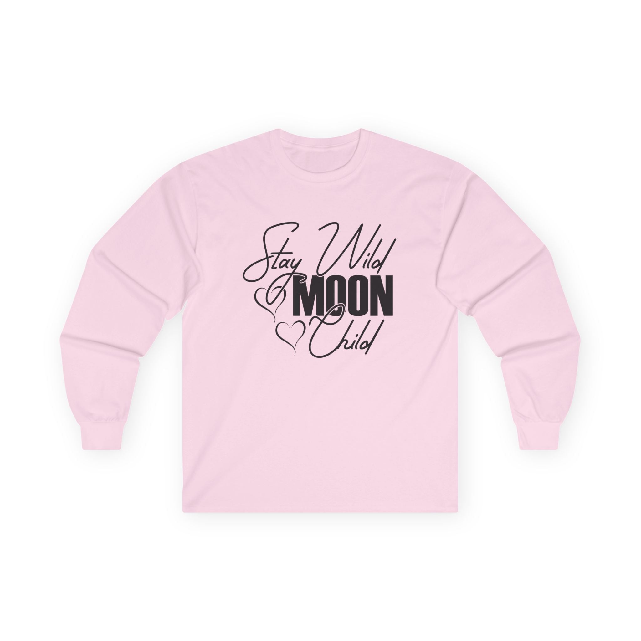 Stay Wild Moon Child with hearts Unisex Ultra Cotton Long Sleeve Tee