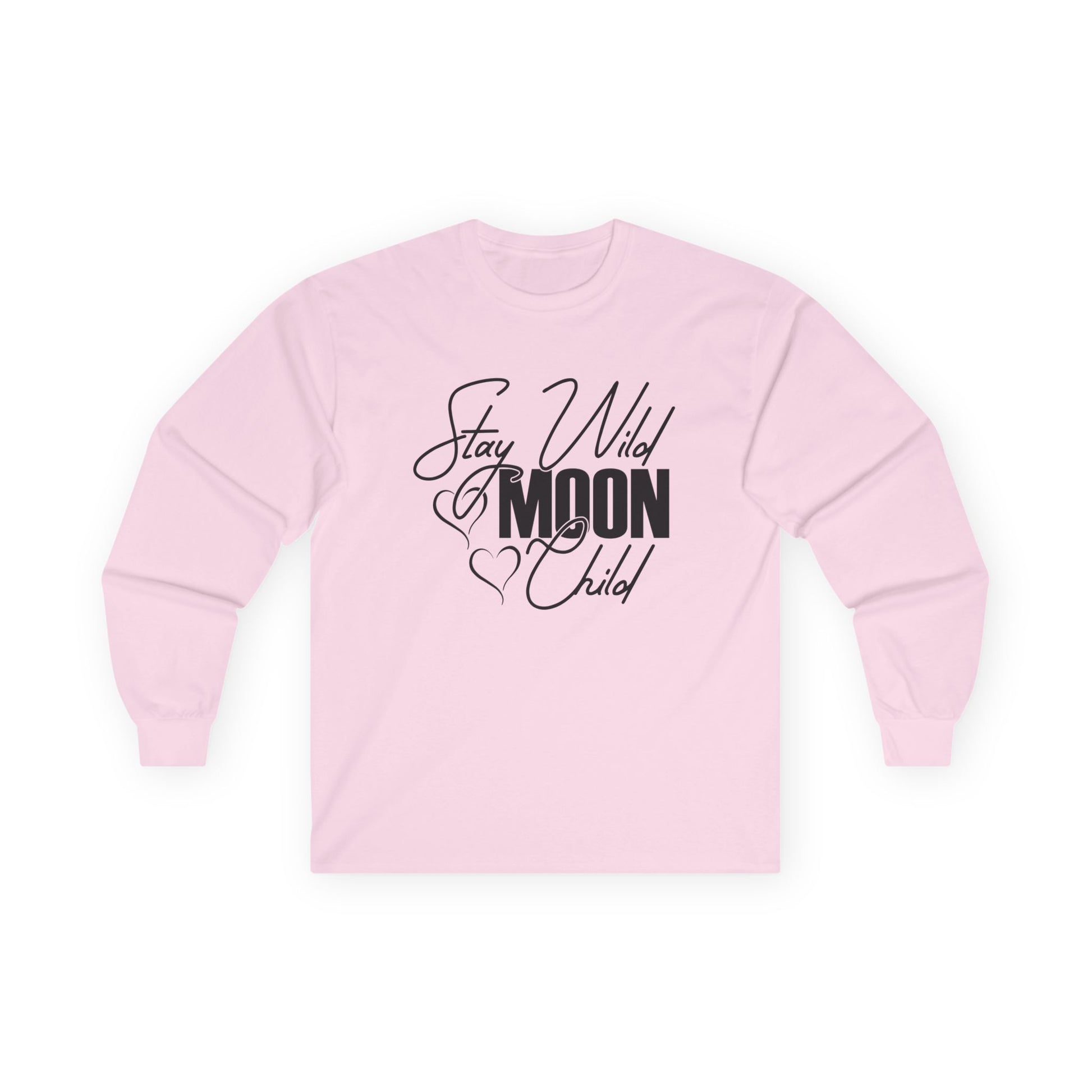 Stay Wild Moon Child with hearts Unisex Ultra Cotton Long Sleeve Tee