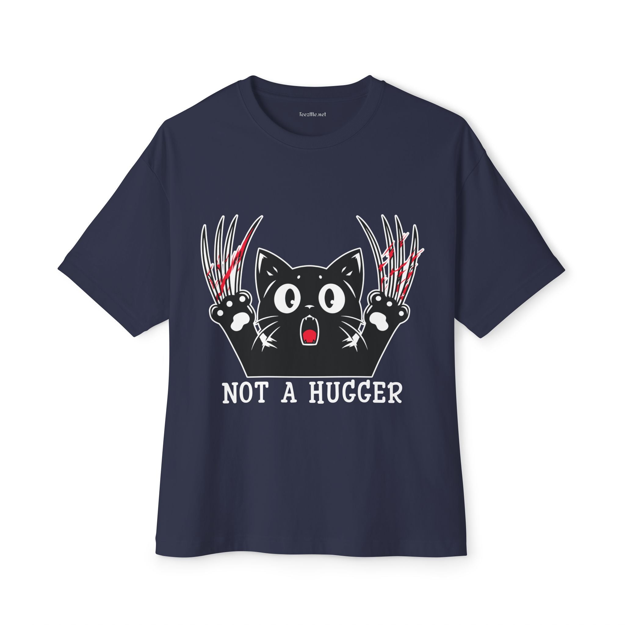 Not a Hugger Cat Tee — Funny Goth Black Cat Graphic T-Shirt