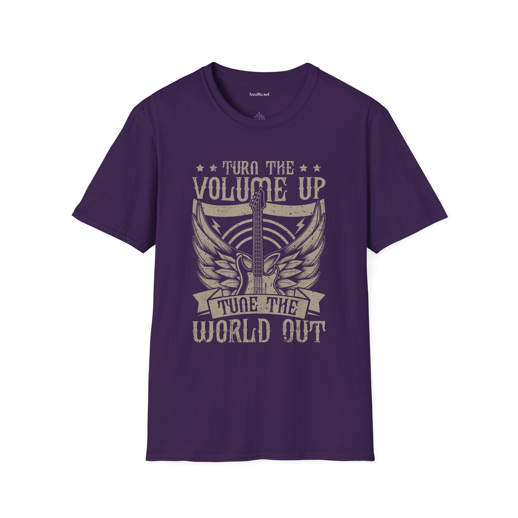 Turn the Volume Up Unisex SoftStyle T-Shirt 100% Cotton Graphic Music