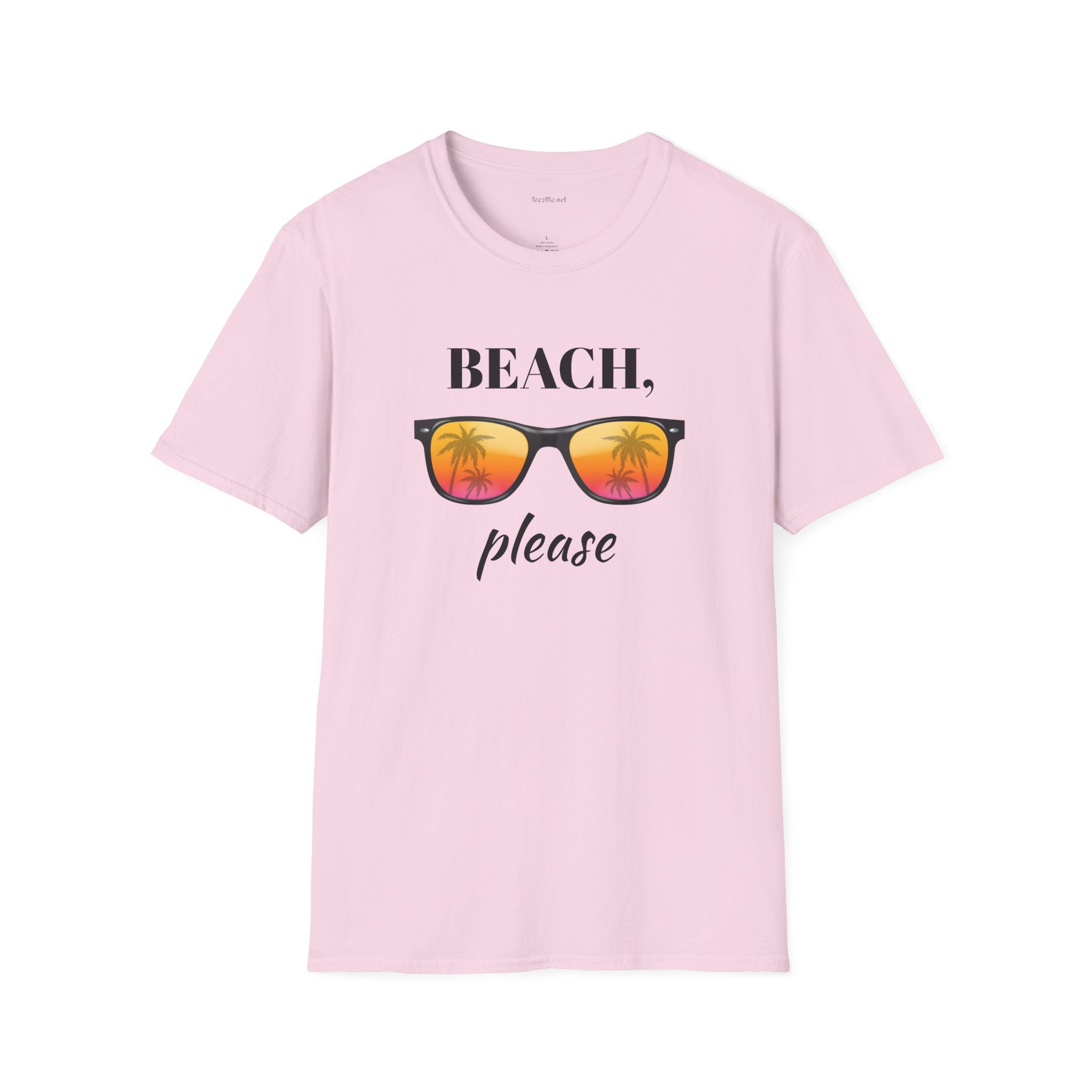 Beach please - Unisex Softstyle T-Shirt 100% Cotton Graphic