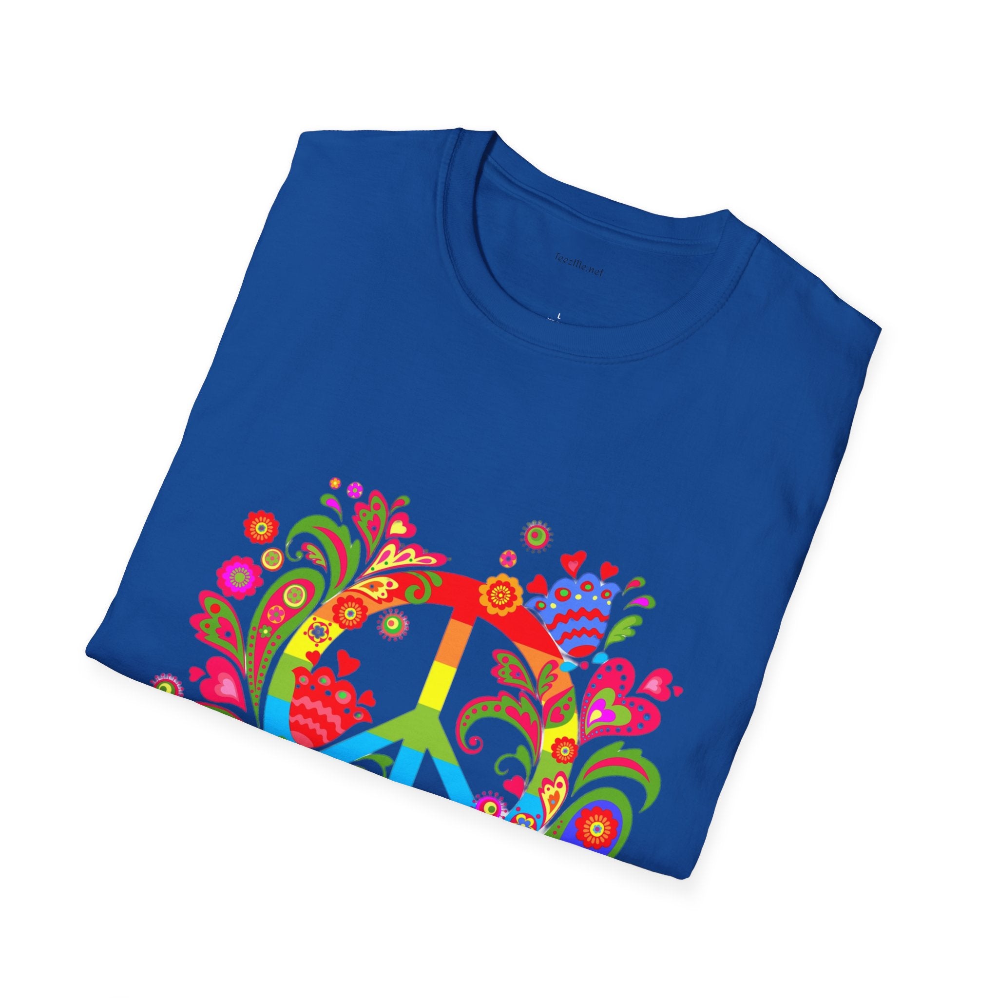 Peace sign illustration - Unisex Softstyle T-Shirt 100% Cotton Graphic