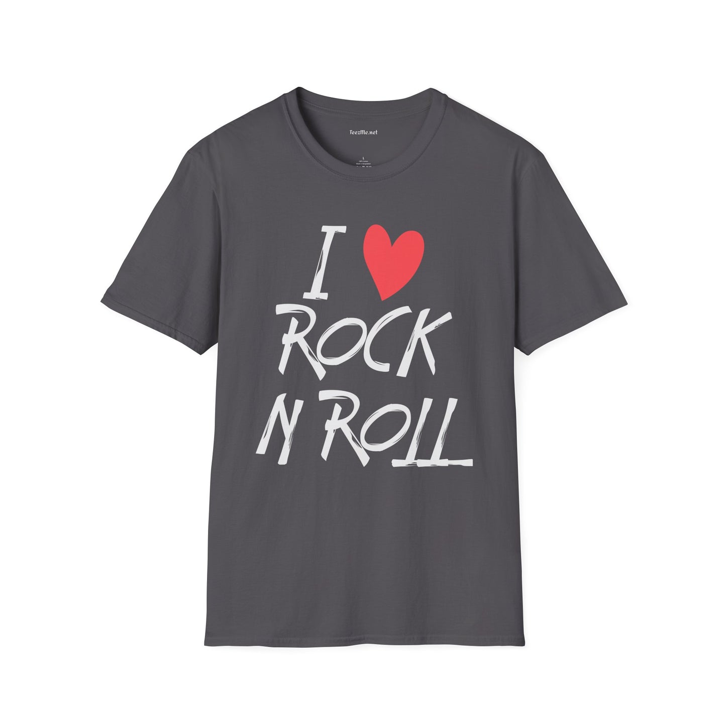 I Love Rock N Roll (heart) Unisex Softstyle T-Shirt 100% Cotton Graphic