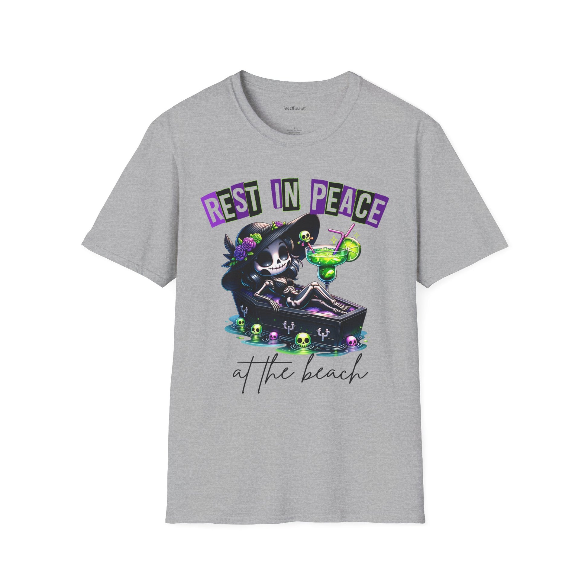 RIP at the beach Unisex Softstyle T-Shirt 100% Cotton Graphic