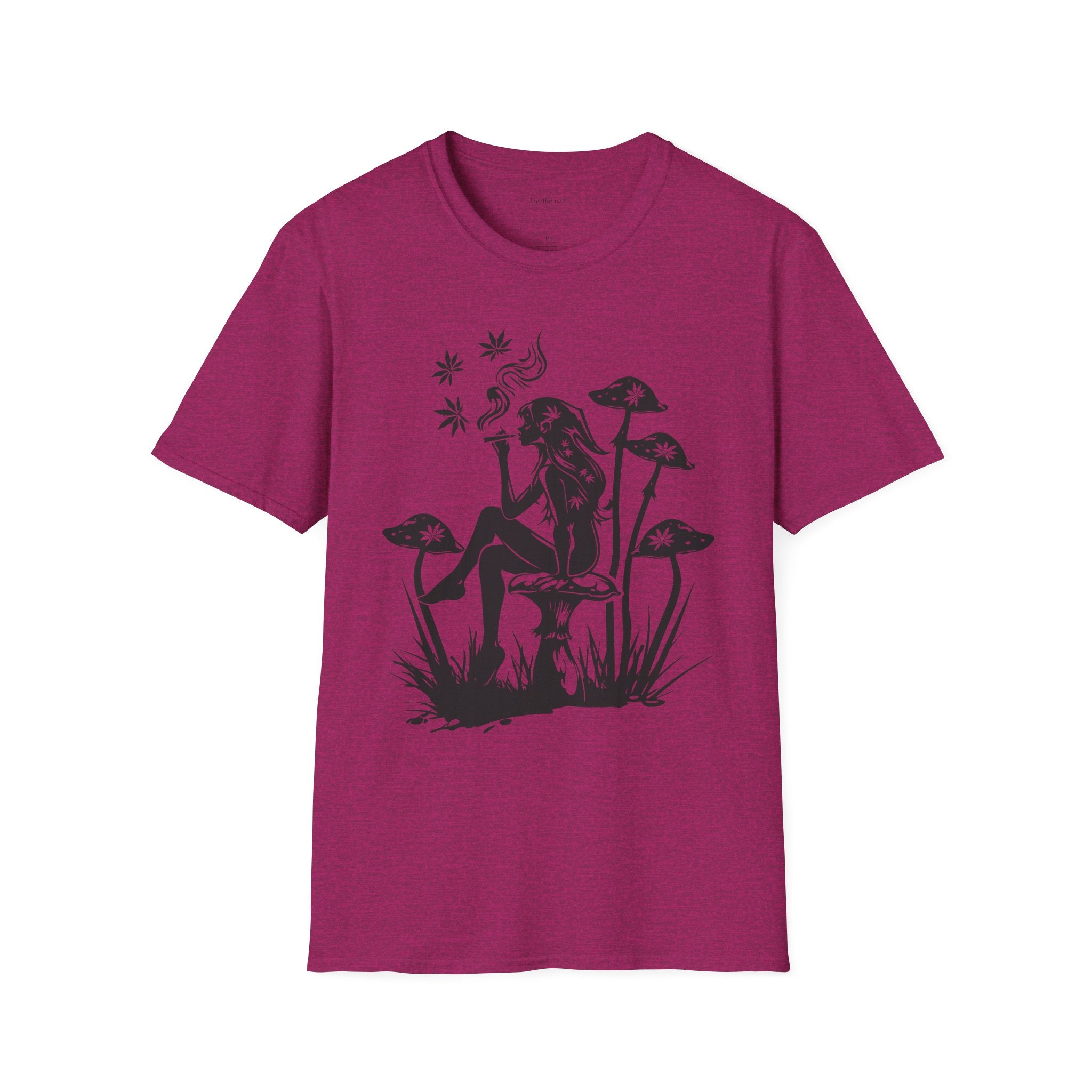 Fairy Smoking Weed Unisex Softstyle T-Shirt 100% Cotton Graphic