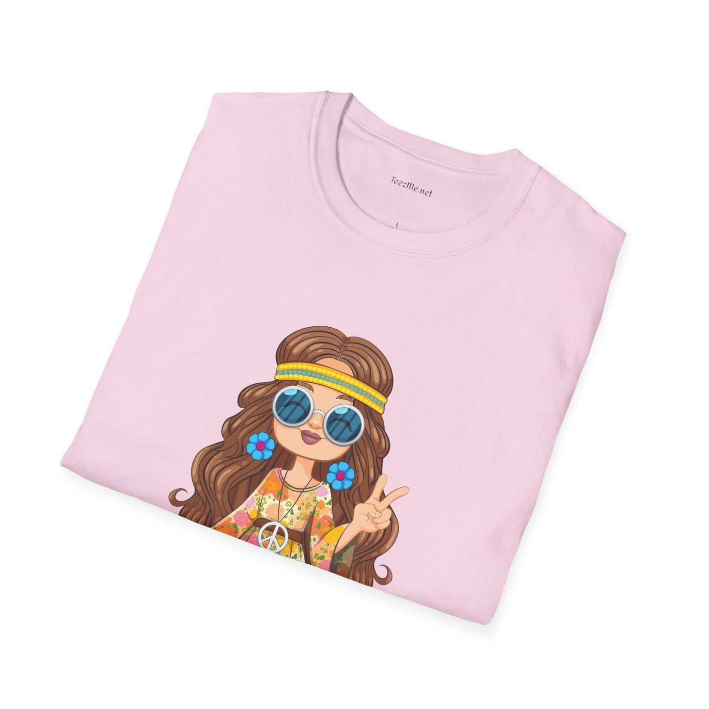 Hippie Girl - Unisex Ultra Cotton Tee 100% Cotton Graphic