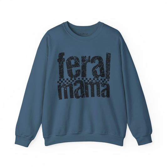 Feral Mama Unisex Heavy Blend™ Crewneck Sweatshirt Graphic