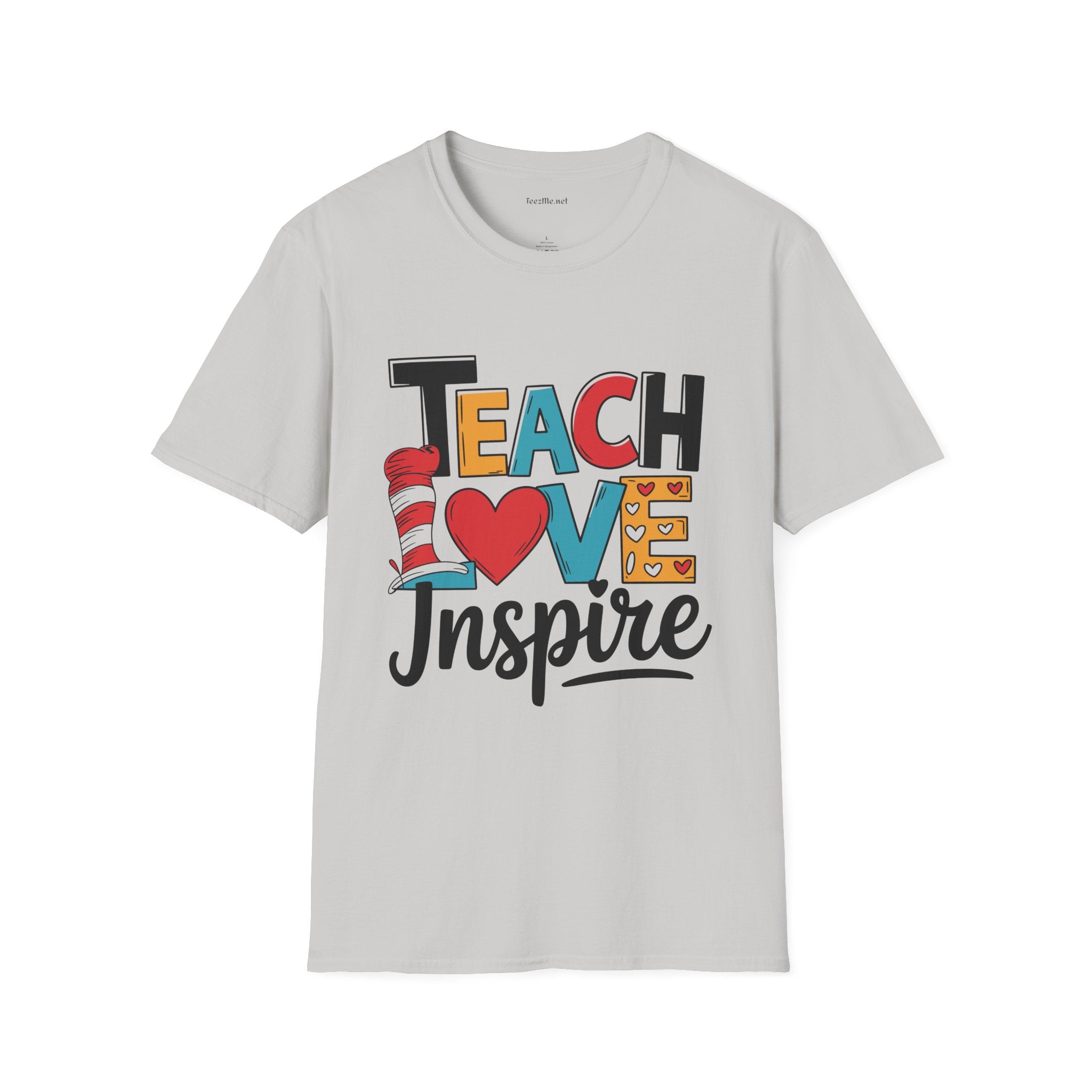 Teach Love Inspire Unisex Soft Style T-Shirt 100% Cotton Graphic