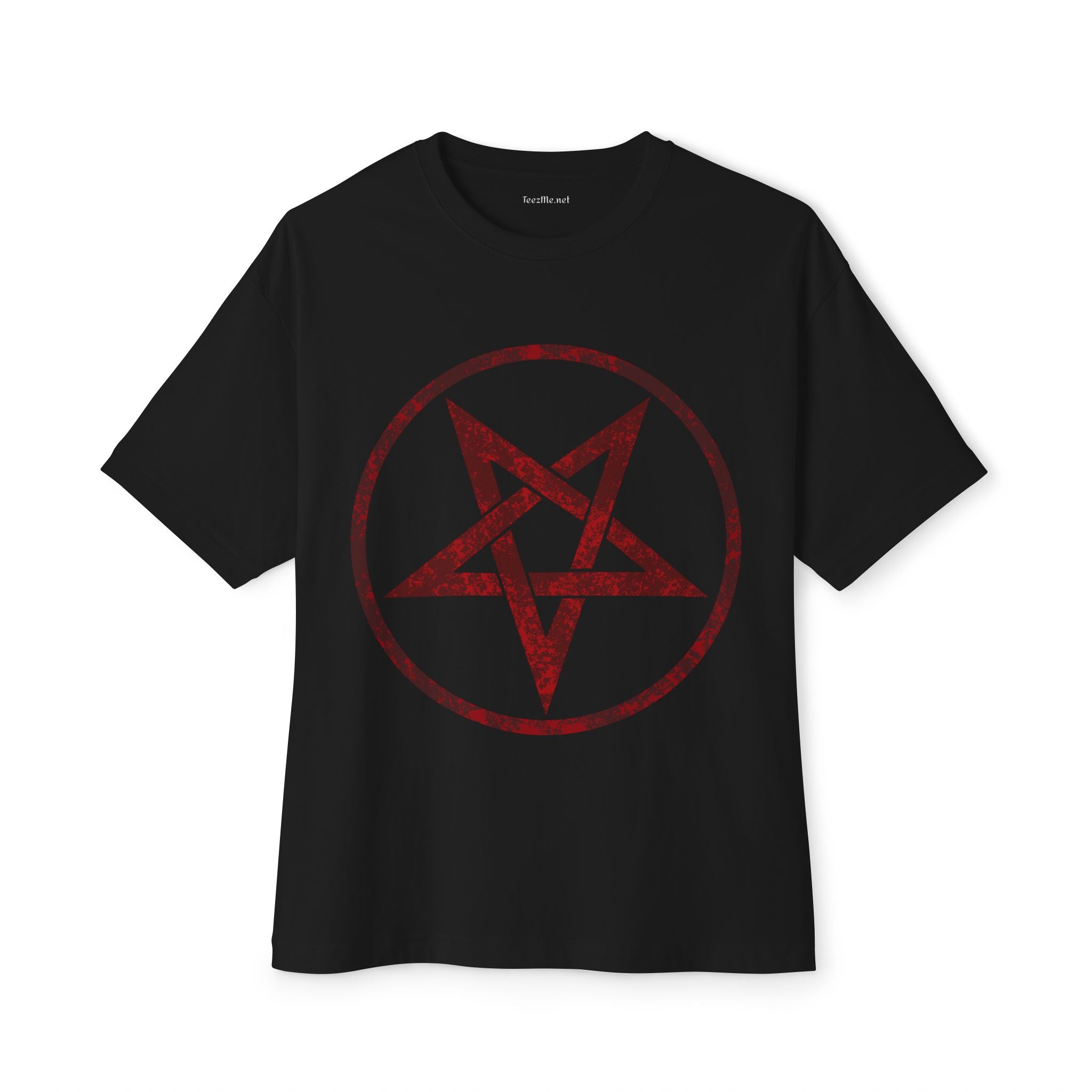 Red Pentagram Unisex Oversized Boxy Tee