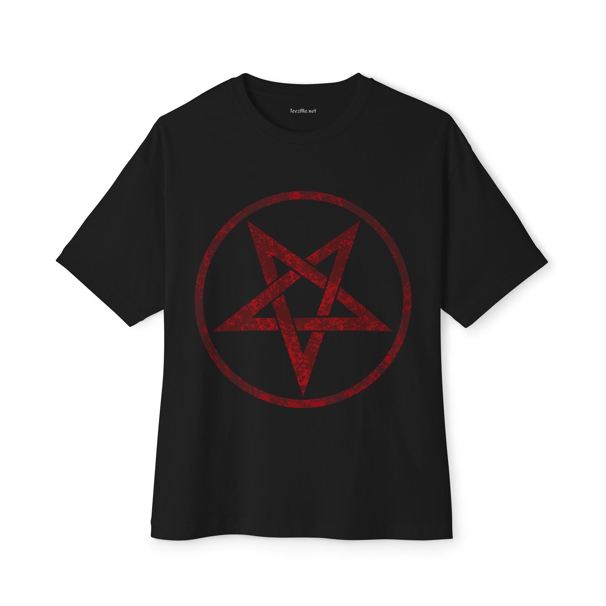 Red Pentagram Unisex Oversized Boxy Tee