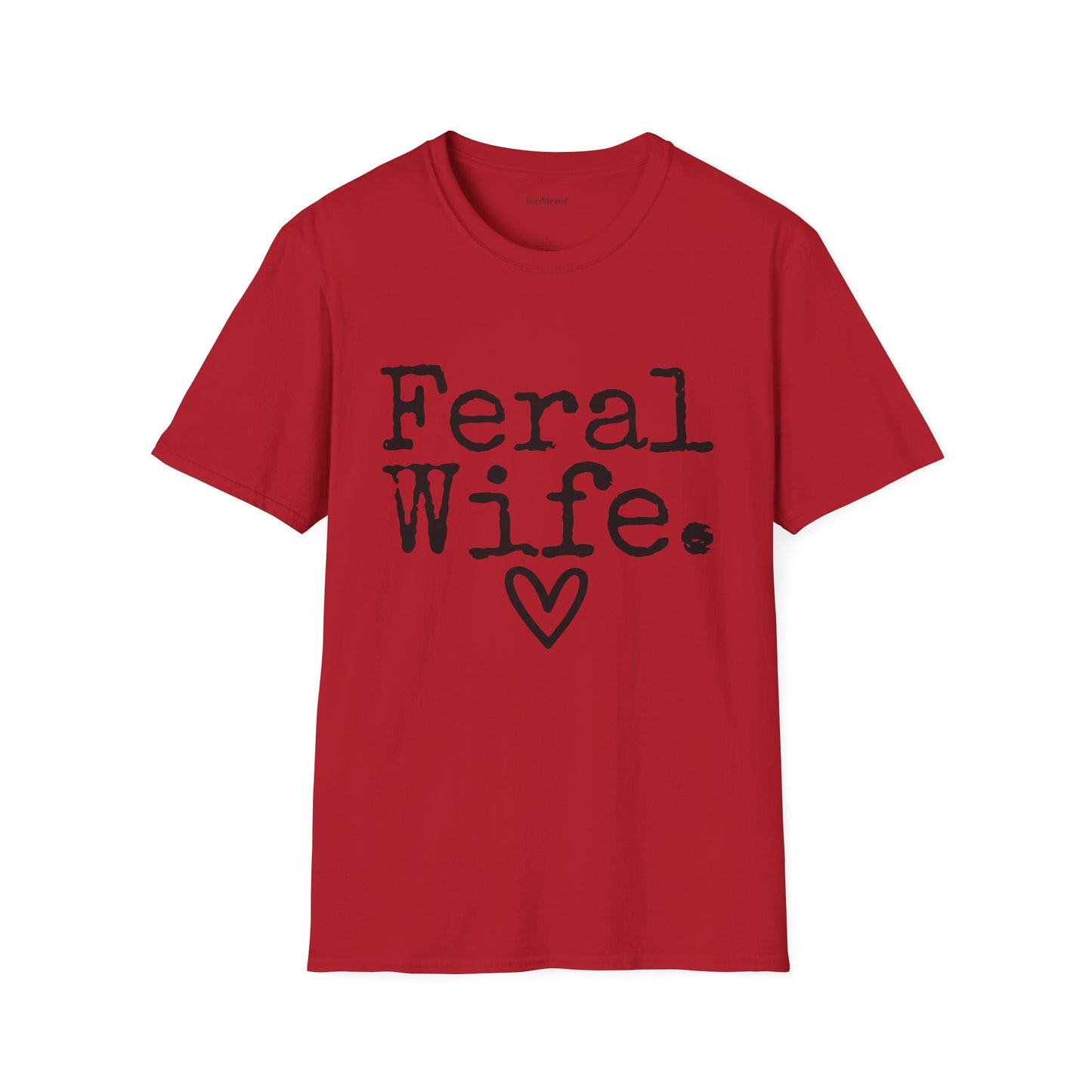 Feral Wife (black) Unisex Softstyle T-Shirt 100% Cotton Graphic