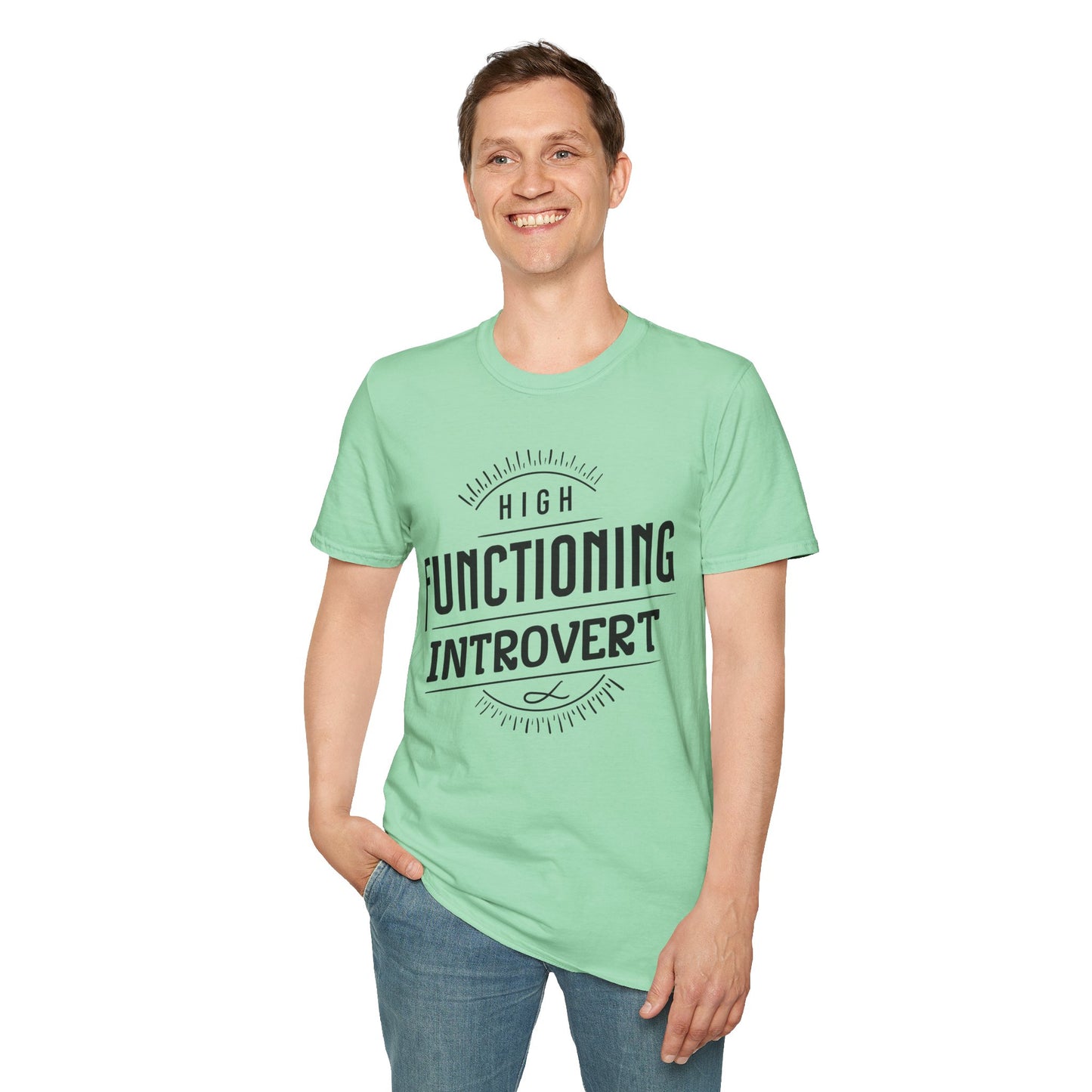 Functioning Introvert - Unisex Softstyle T-Shirt 100% Cotton Graphic