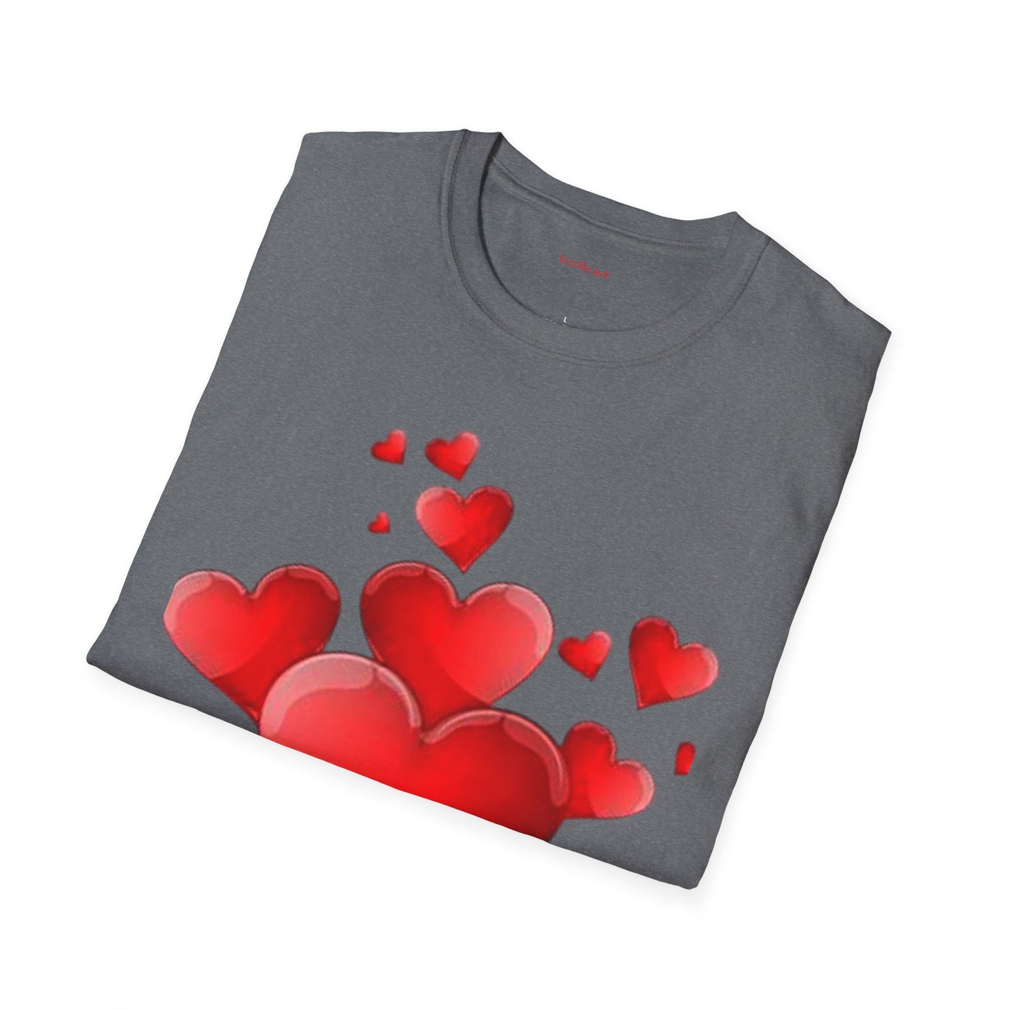 Red Hearts - Unisex Softstyle T-Shirt 100% Cotton Graphic