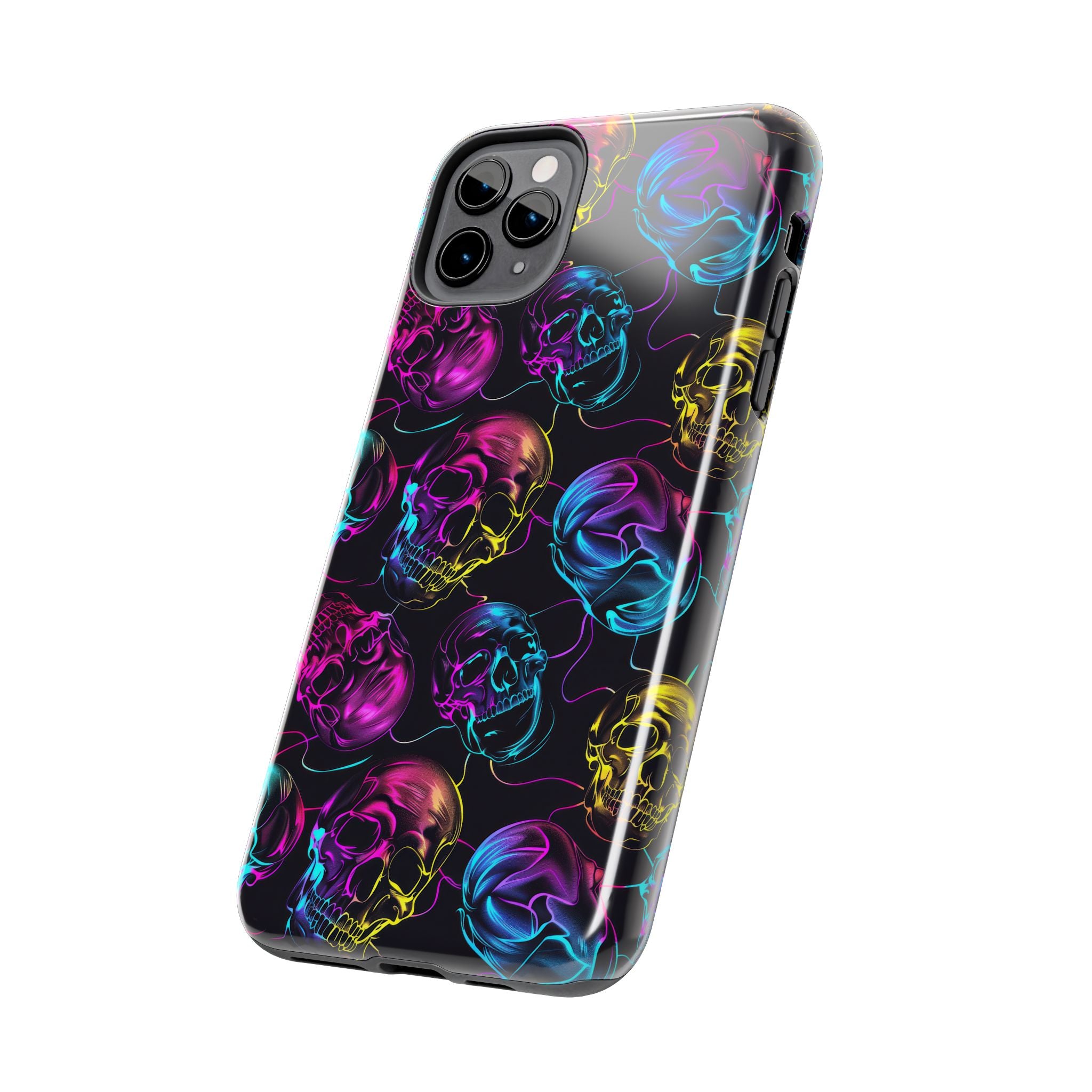 Neon Skull Cell Phone Case Tough Phone Cases