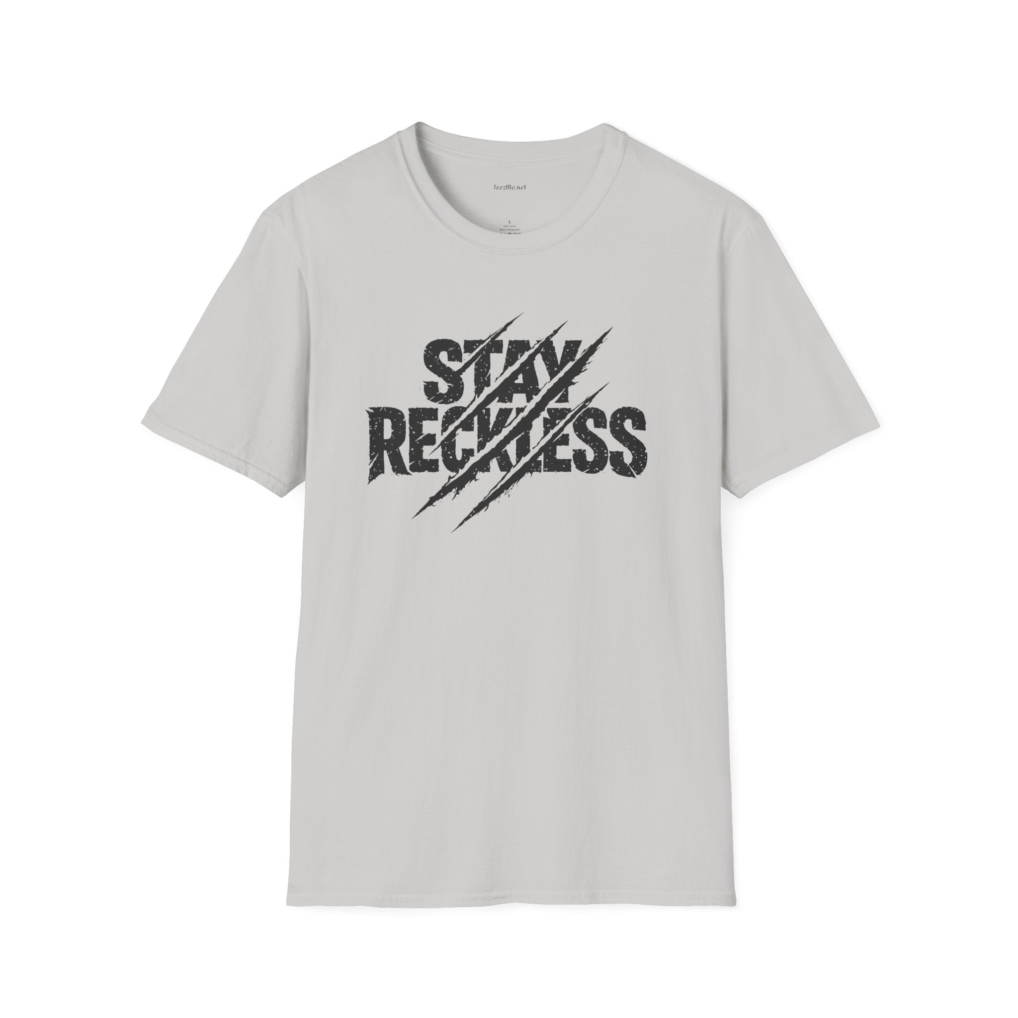 Stay Reckless T-Shirt — Distressed Claw-Mark Graphic Tee