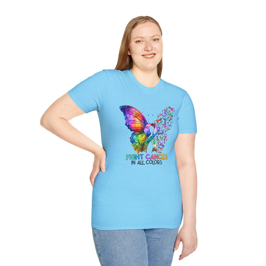 Fight Cancer  - Unisex Softstyle T-Shirt 100% Cotton Graphic