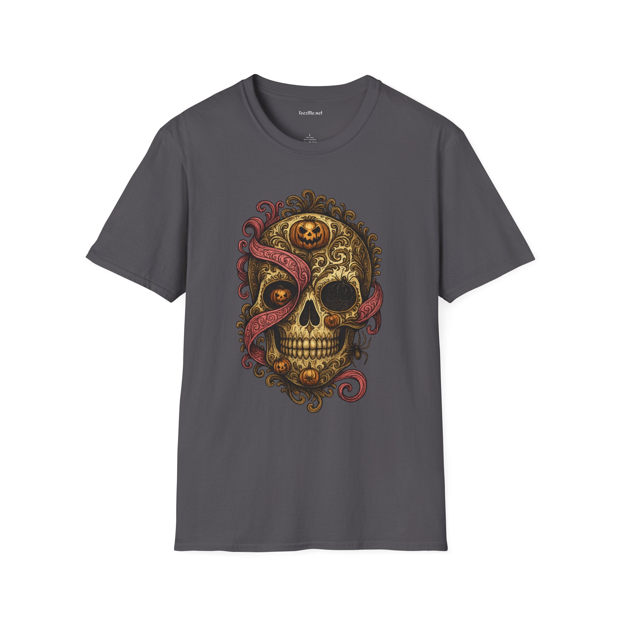 Sugar Skull & Tentacles T-Shirt — Gothic Day of the Dead Skull Tee