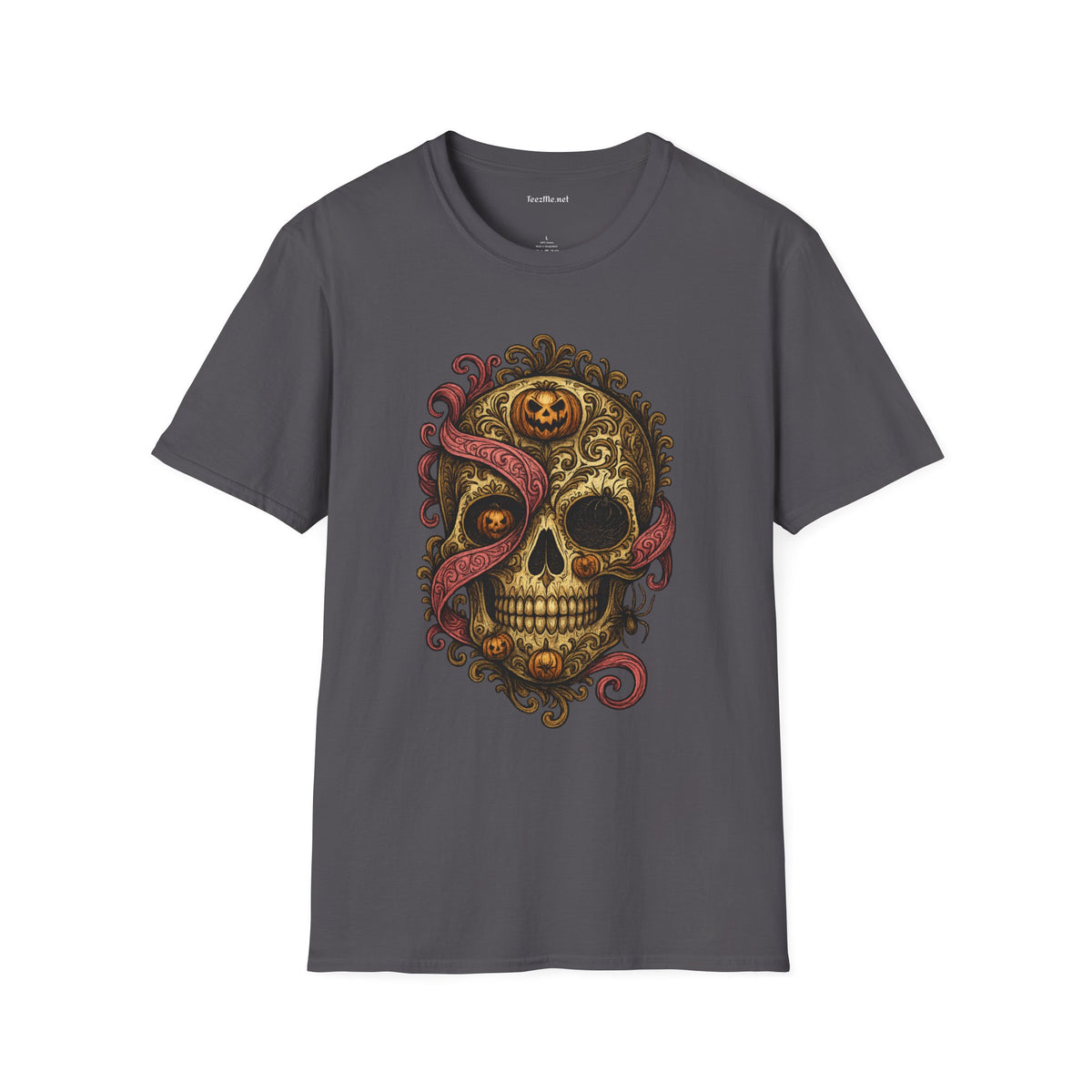 Sugar Skull & Tentacles T-Shirt — Gothic Day of the Dead Skull Tee