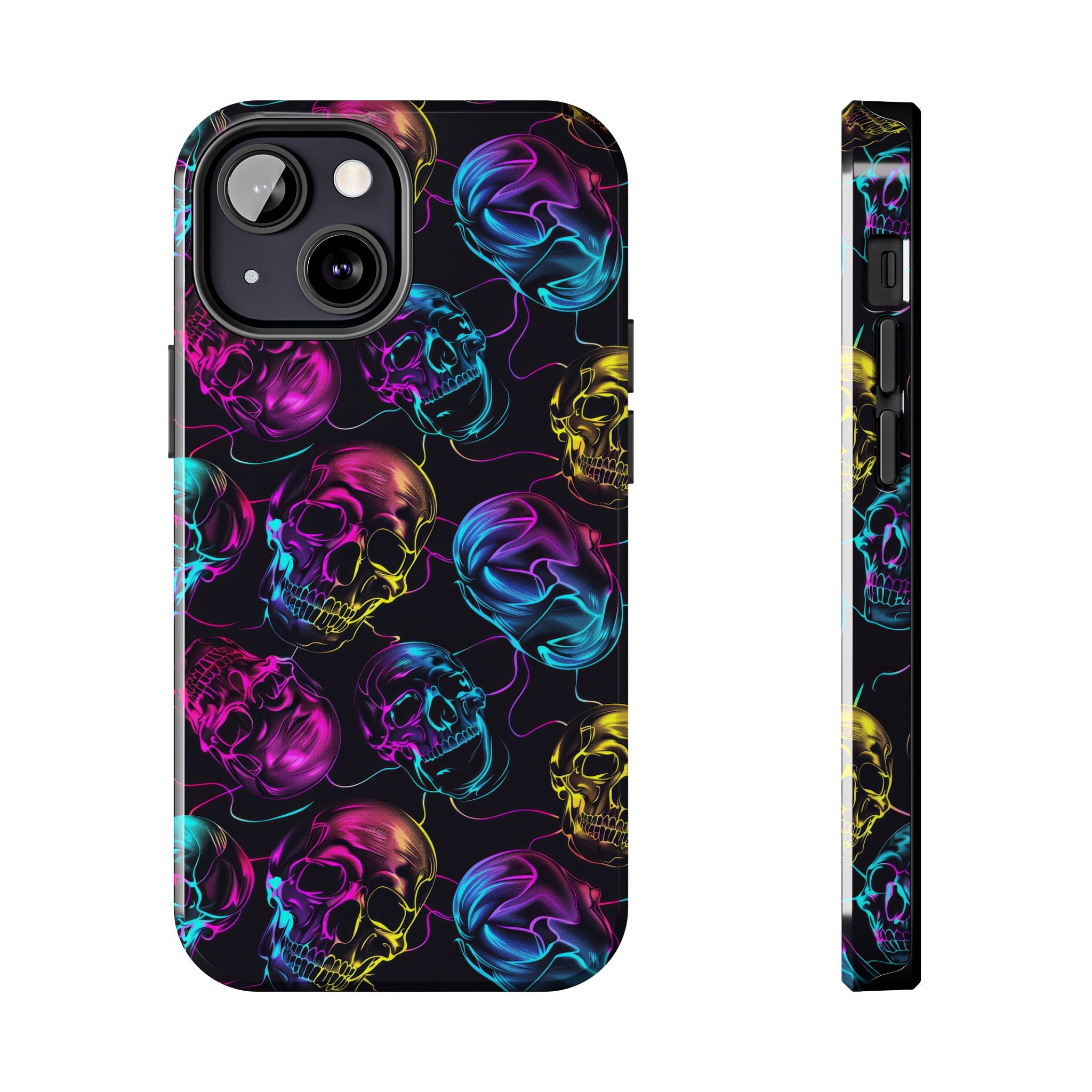 Neon Skull Cell Phone Case Tough Phone Cases