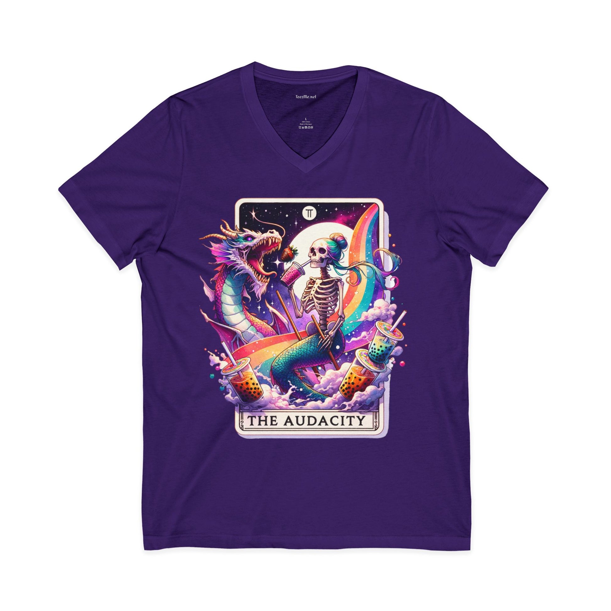 The Audacity Tarot Card Unisex Jersey Short Sleeve V-Neck Tee
